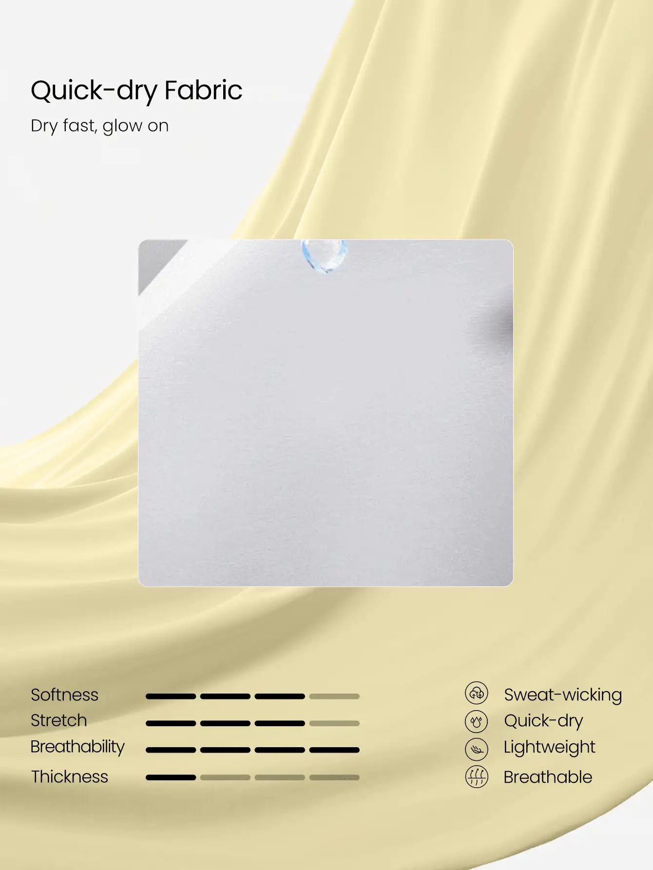 GLOWMODE Sweat-Wicking Quick-Dry - French Vanilla - View 4