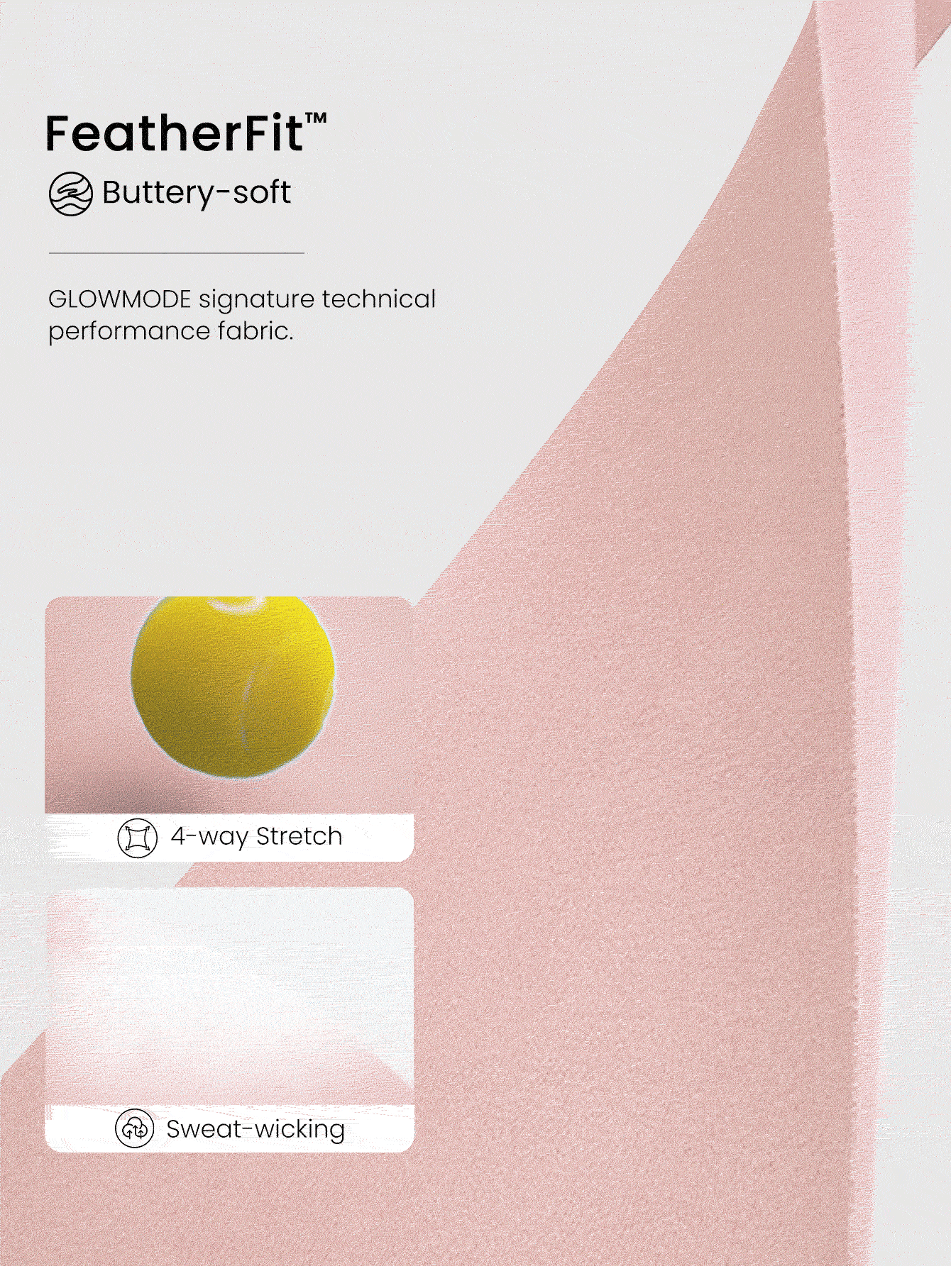 GLOWMODE FeatherFit™ Cool Contour Buttery-Soft Sweat-Wicking Stretchy Slim-Fit Short-Sleeve Zippered Side Pockets Zip-Up Jacket Low Impact Yoga Pilates Studio Daily Active Wear - Baby Pink - View 4