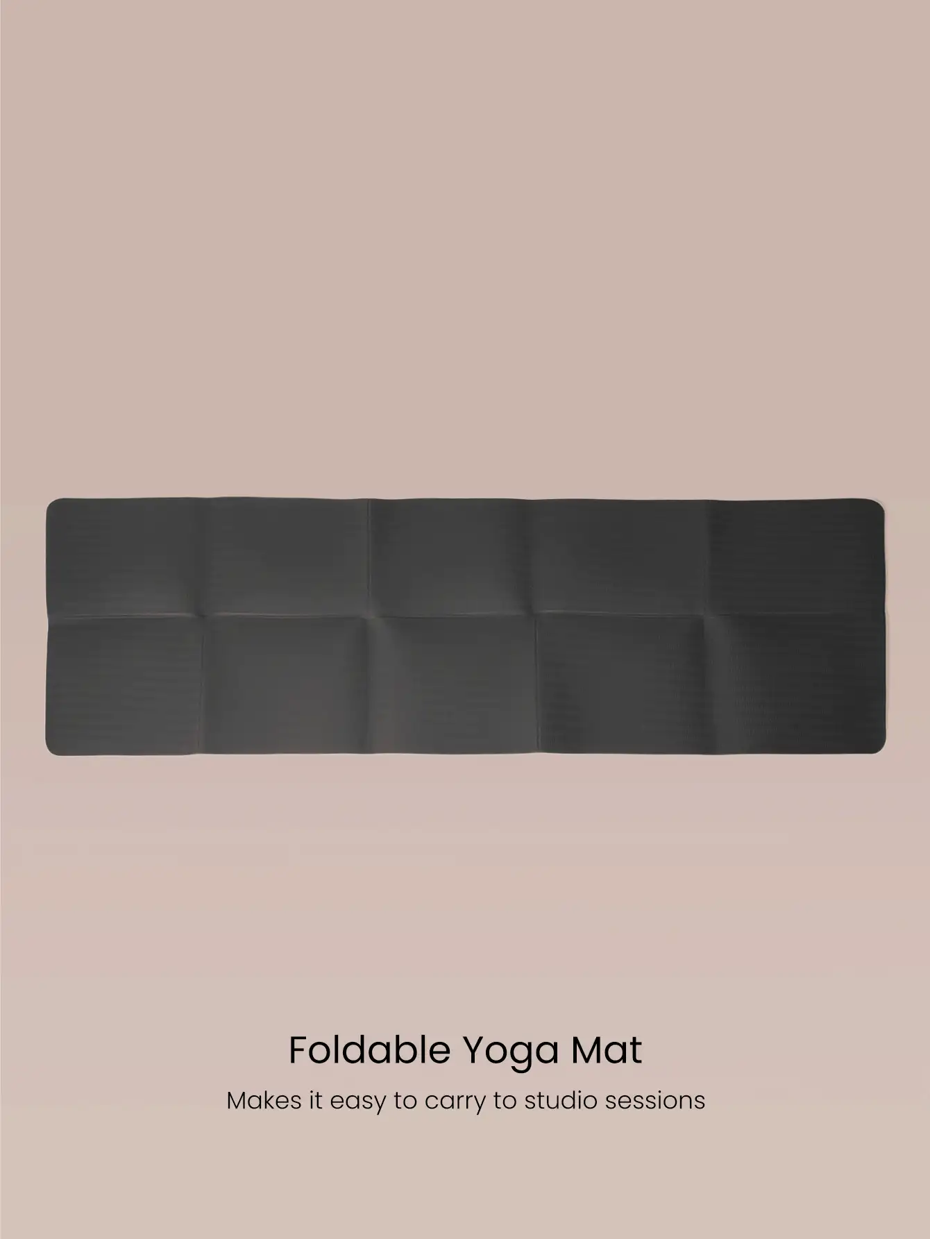 Zen Fold Soft Lightweight Double-Sided Anti-Slip Foldable Yoga Mat Studio Gym Daily Active Wear