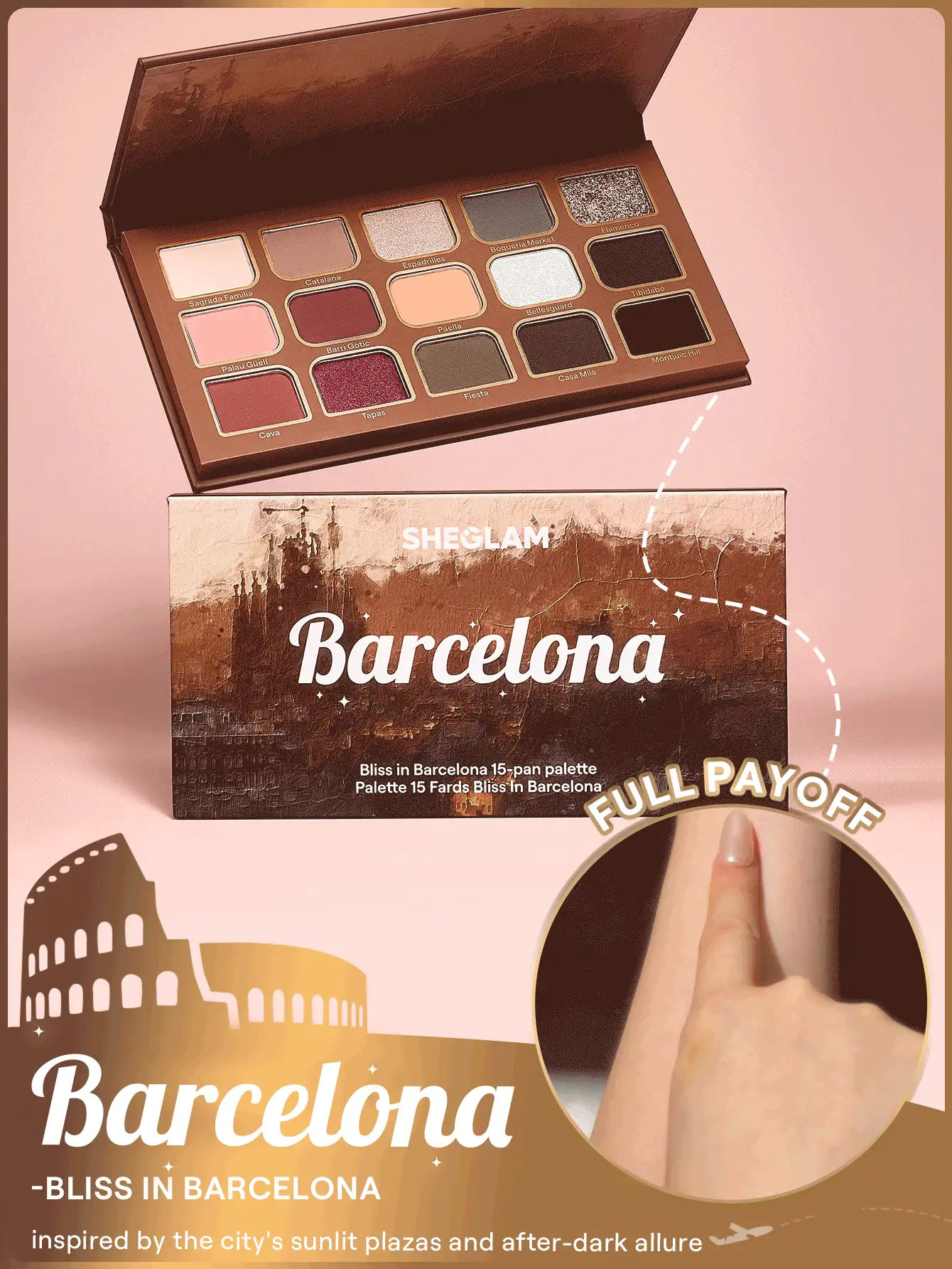 SHEGLAM Bliss In Barcelona 15色眼影盤 - Bliss In Barcelona - 查看 3