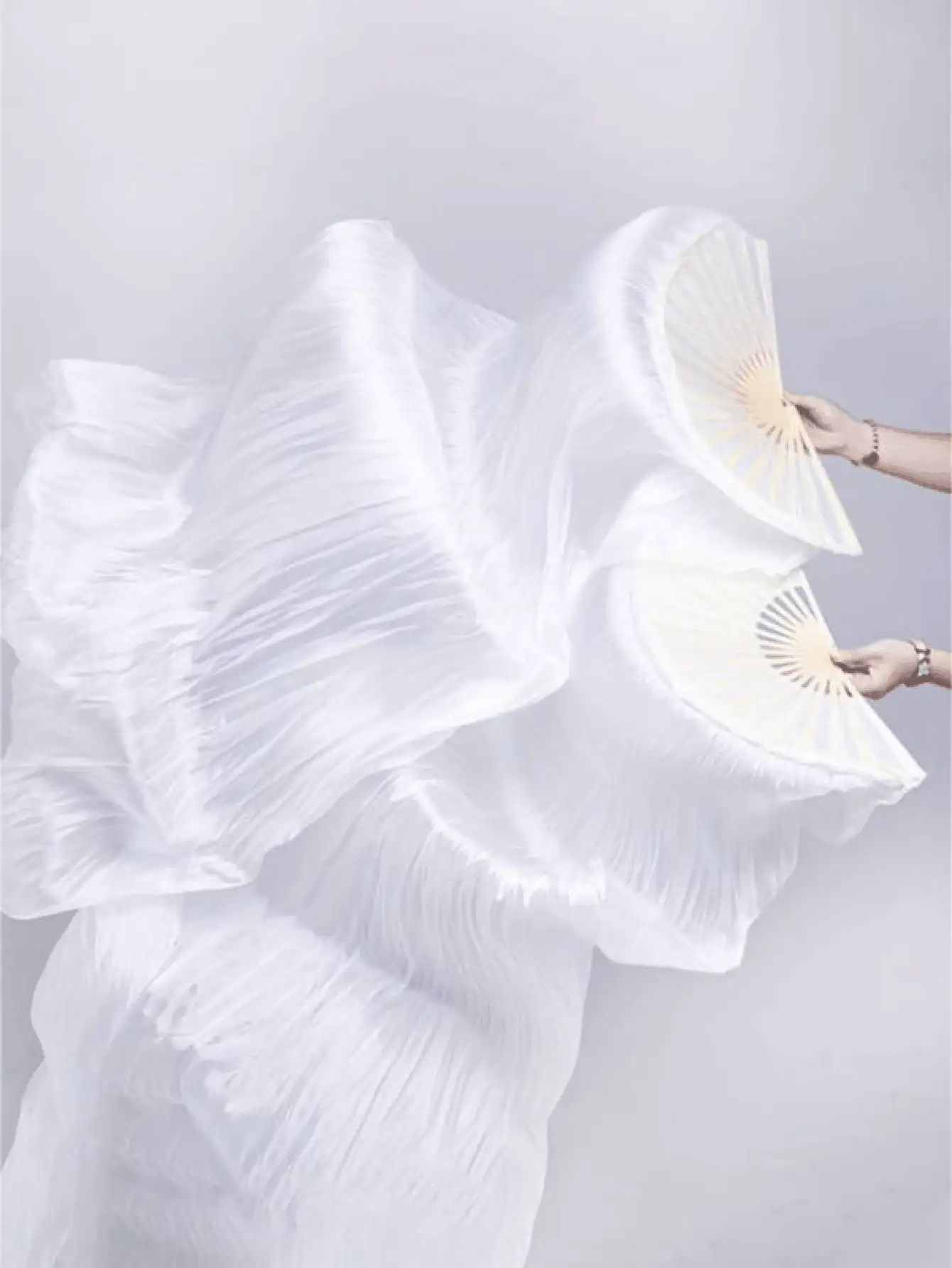 2Pcs Belly Dance Fans, Silk Tassel Bamboo Fans, Colorful Dance Props For Stage Performance & Mother's Day Gifts - Multicolor - View 7