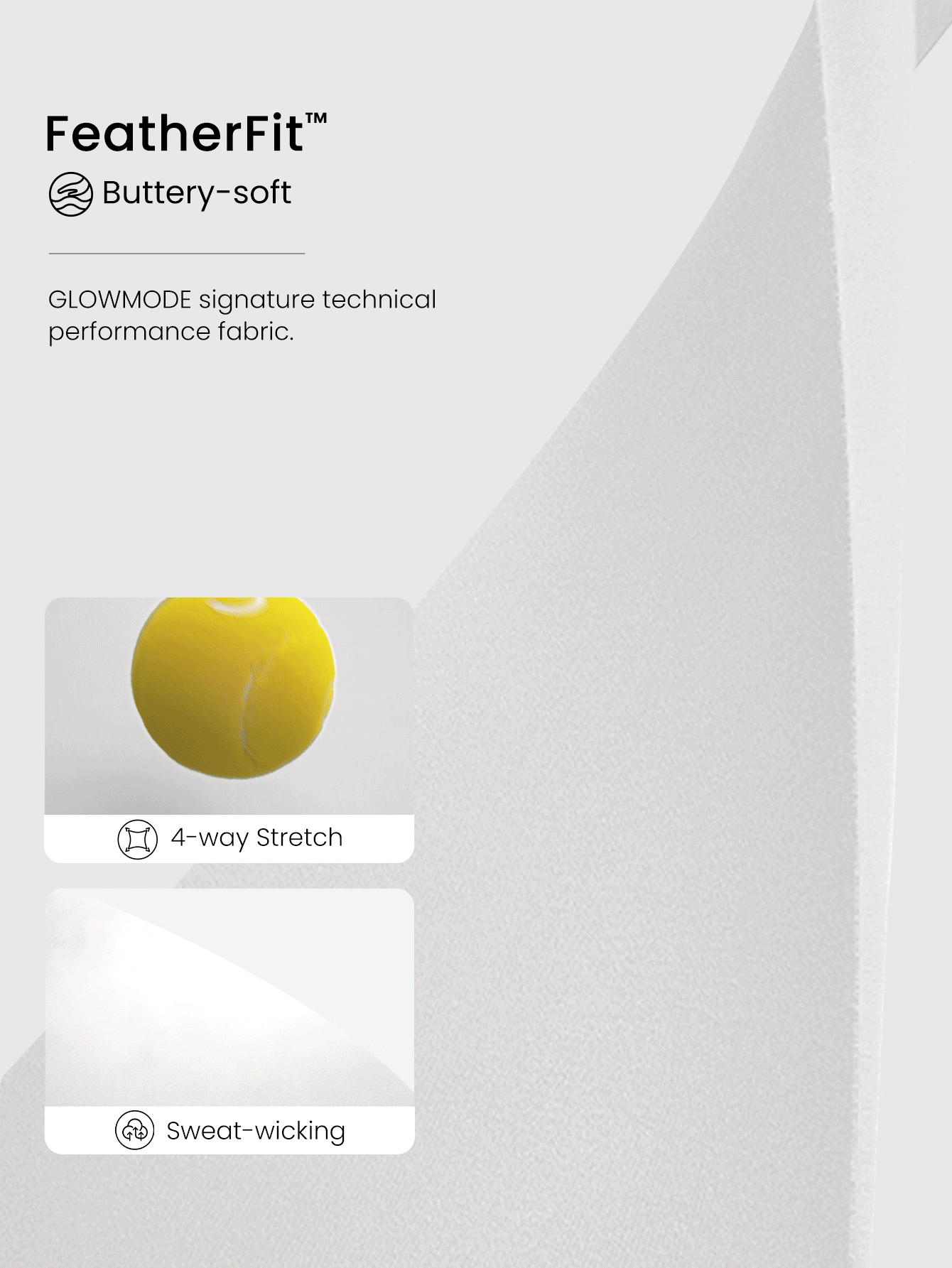 GLOWMODE FeatherFit™-Air Tie Up Wrap Up Pleated Skirt Dance Training Daily Quick Dry Moisture Wicking - White - View 5