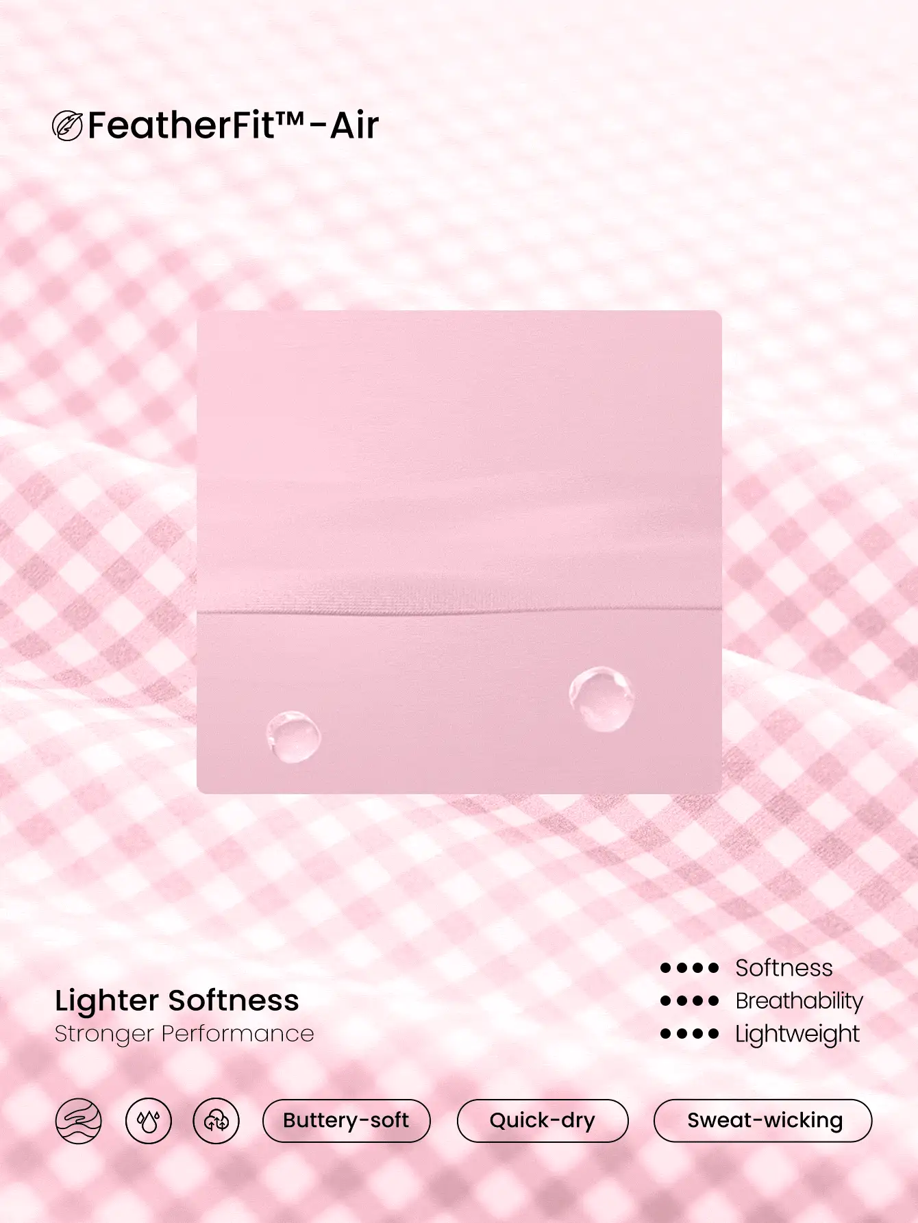 GLOWMODE FeatherFit™-Air Scoop Neck Knotted Mini Dress Quick Dry Moisture Wicking - Pink - View 6