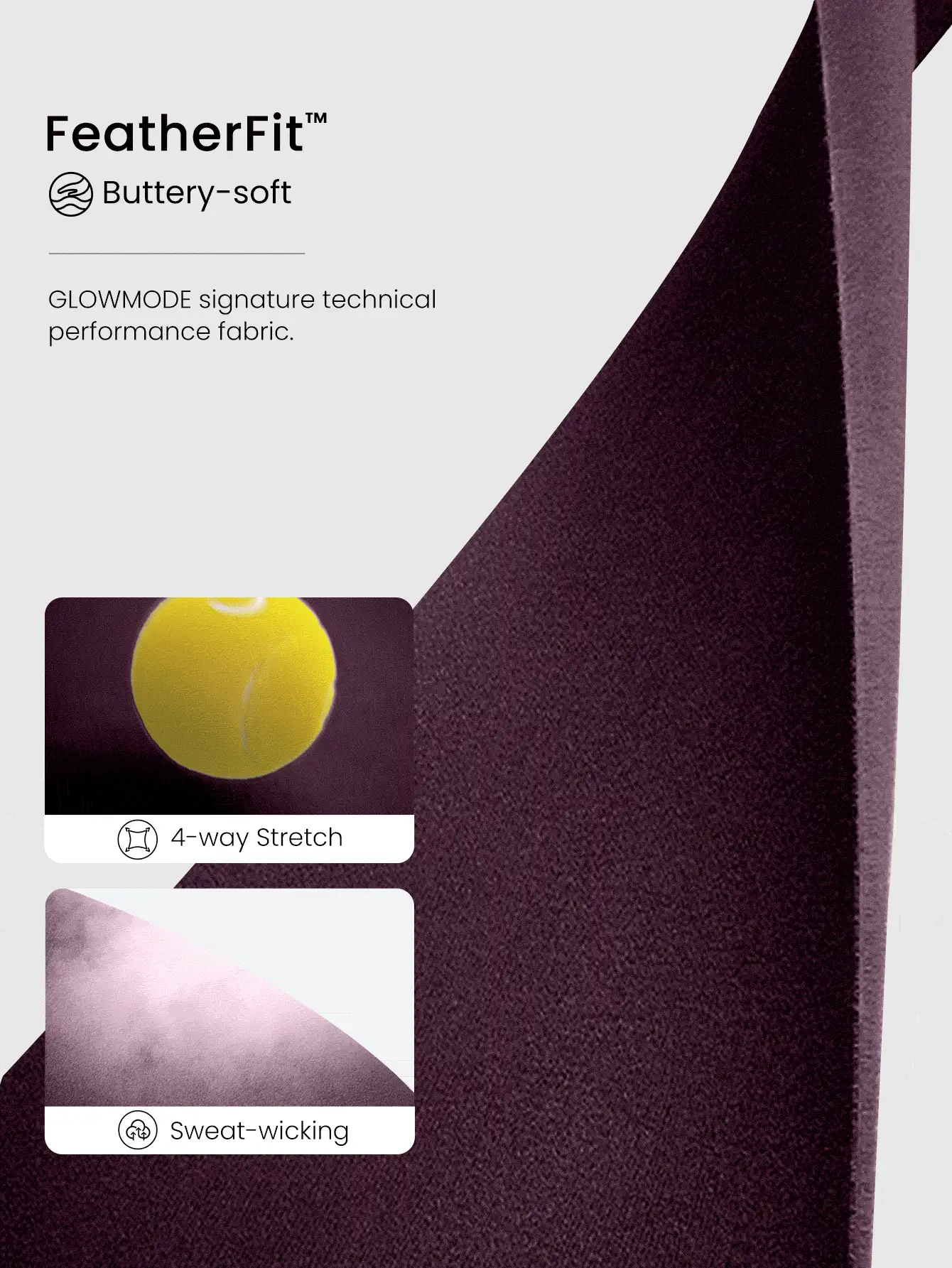 GLOWMODE 10" FeatherFit™ Flex Biker Shorts With Side Pockets Low Impact Yoga Pilates Daily - Grey - View 4