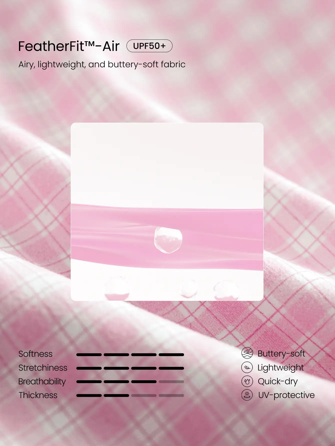 GLOWMODE FeatherFit™-Air 露肩迷你洋裝,內建短褲、方領、防滑交叉設計、快乾吸濕排汗,春季款 - 粉色 - 查看 6