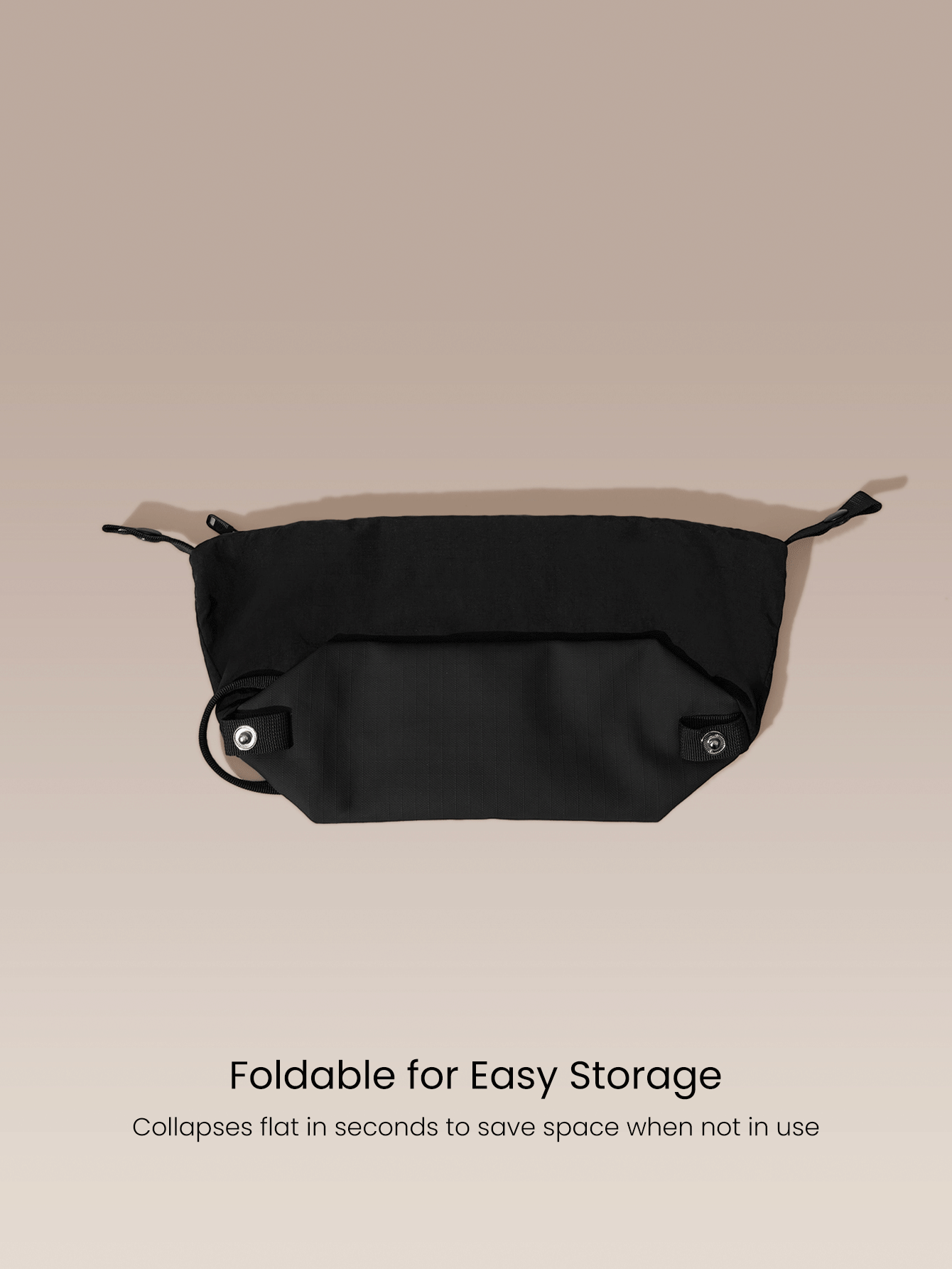 GLOWMODE Bolsa de aseo impermeable CompactGo pequeña de 3L, bolsa de viaje resistente al agua con compartimento con cremallera, base antideslizante, ligera, organizadora para viajes, gimnasio y transporte - Negro - Añade 3