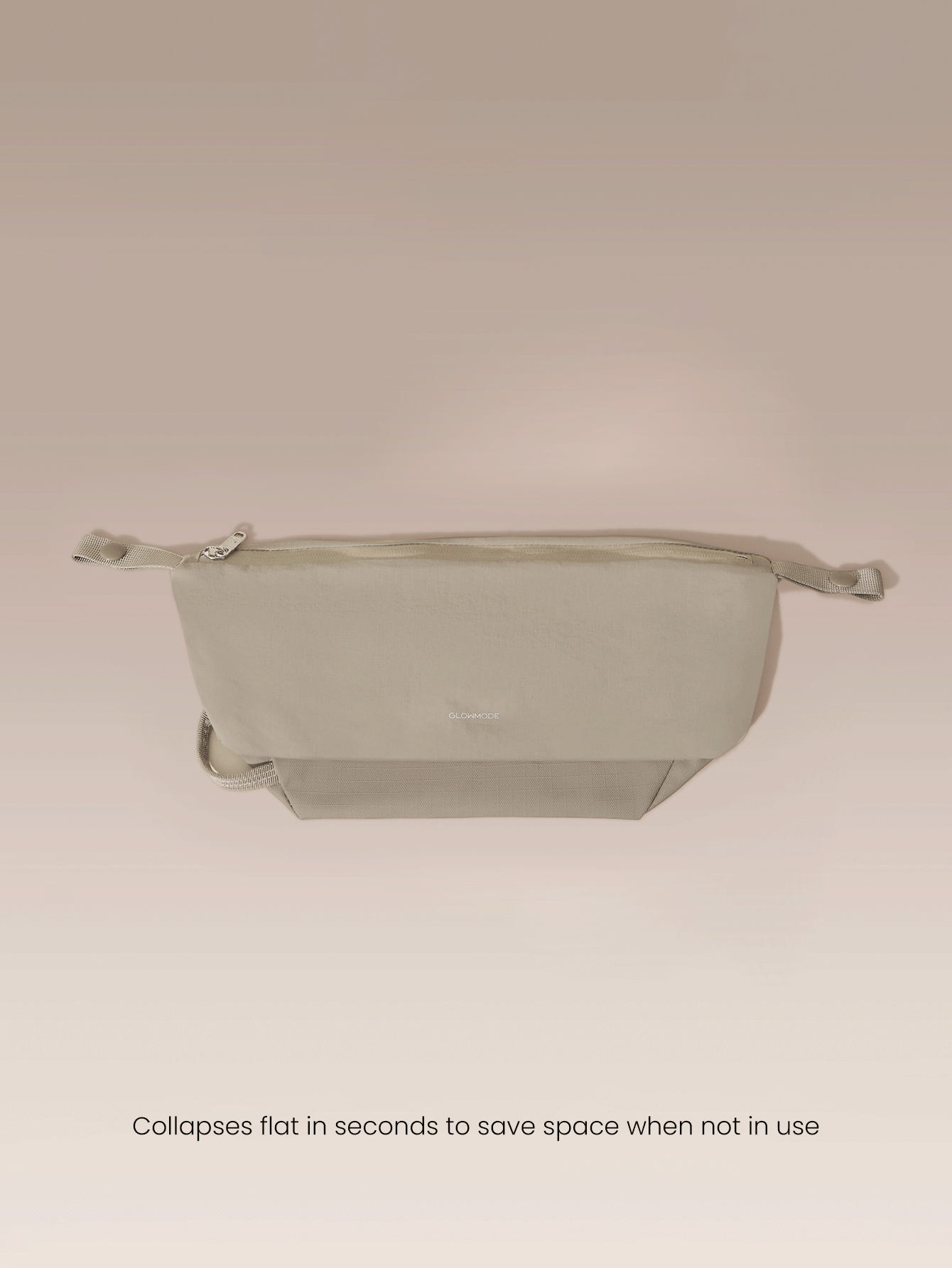 GLOWMODE Bolsa de aseo impermeable CompactGo pequeña de 3L, bolsa de viaje resistente al agua con compartimento con cremallera, base antideslizante, ligera, organizadora para viajes, gimnasio y transporte - Caqui - Añade 3