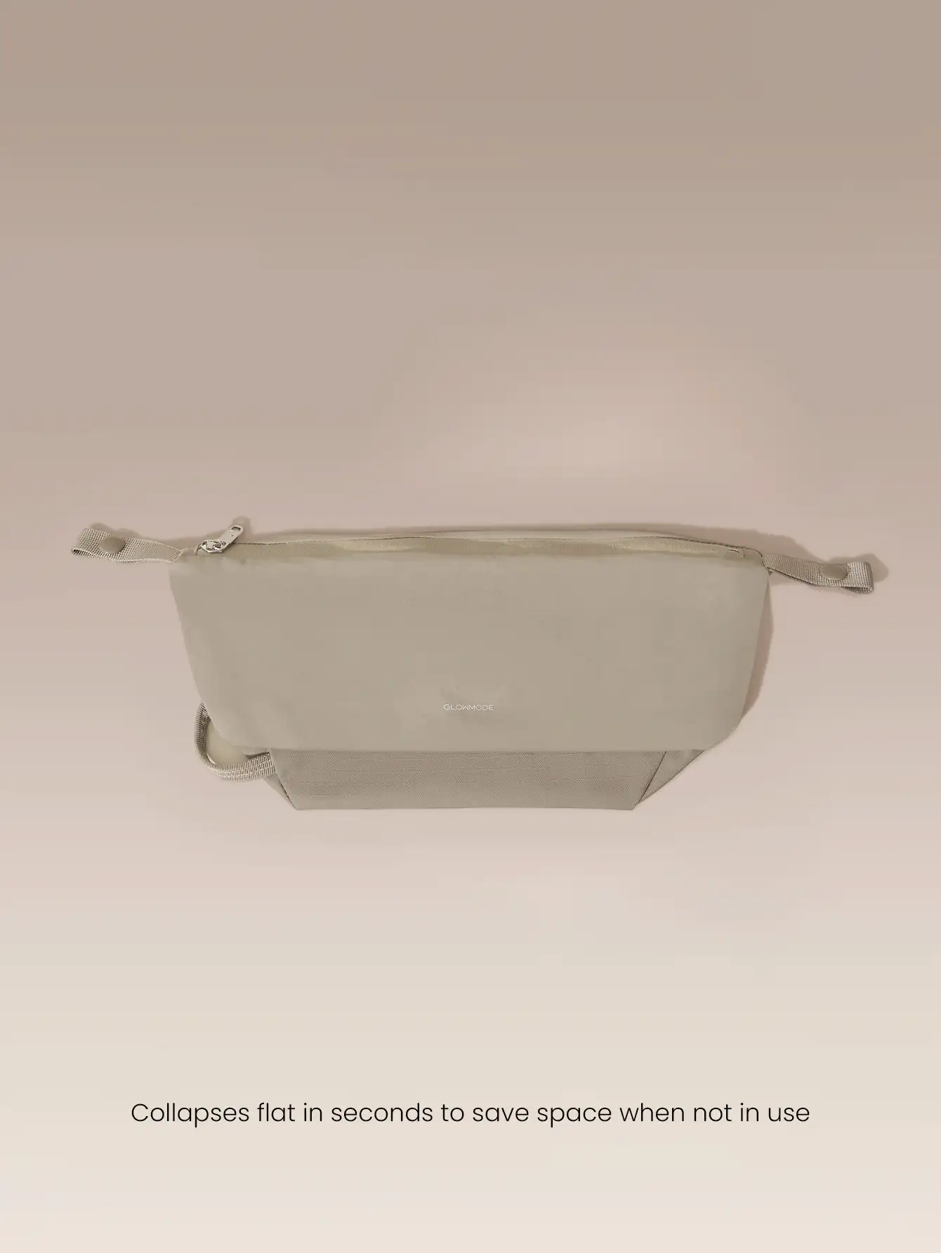 GLOWMODE Bolsa de aseo impermeable CompactGo pequeña de 3L, bolsa de viaje resistente al agua con compartimento con cremallera, base antideslizante, ligera, organizadora para viajes, gimnasio y transporte - Caqui - Ver 3