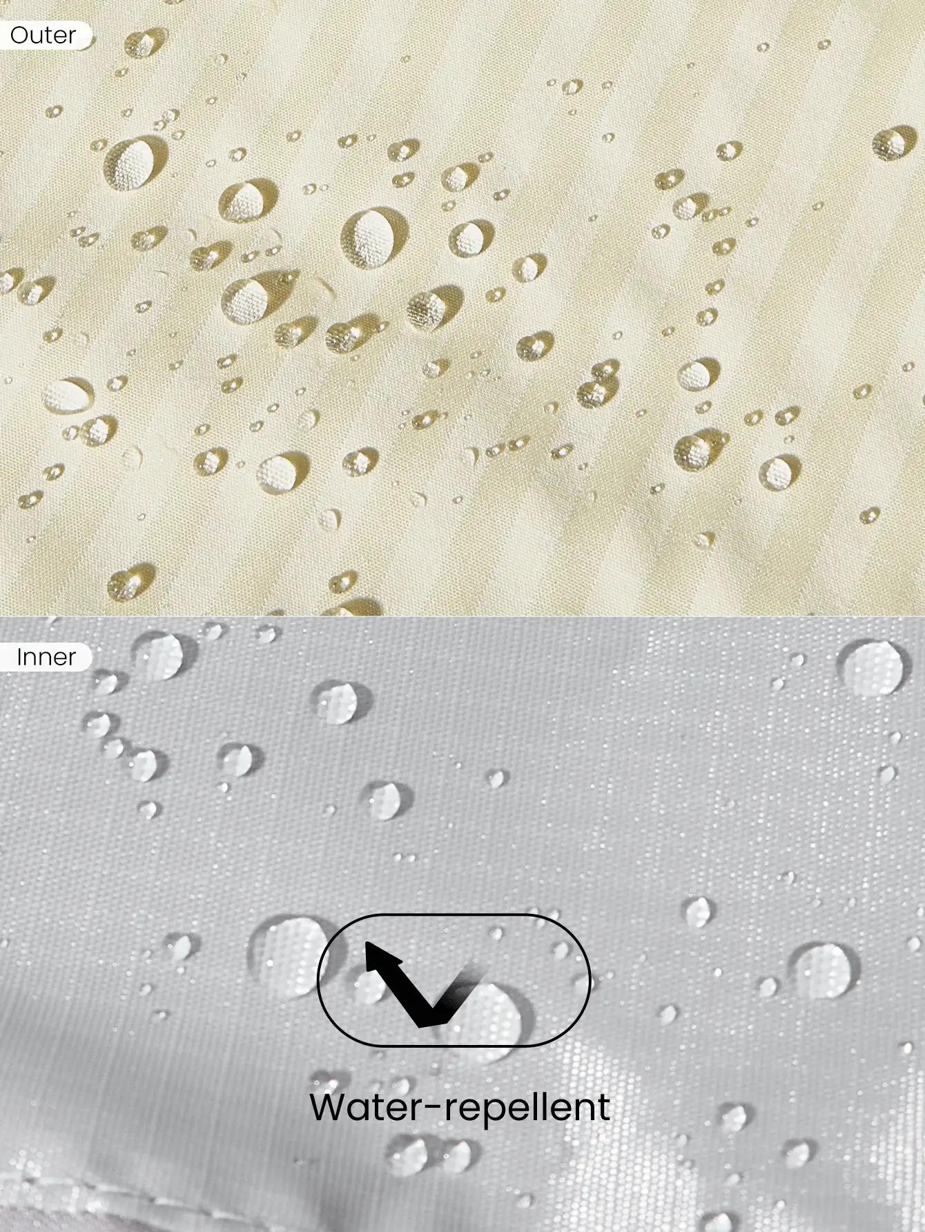 GLOWMODE Bolso de hombro texturizado resistente al agua de 17L no ajustable para otoño e invierno - Rejilla beige - Ver 7