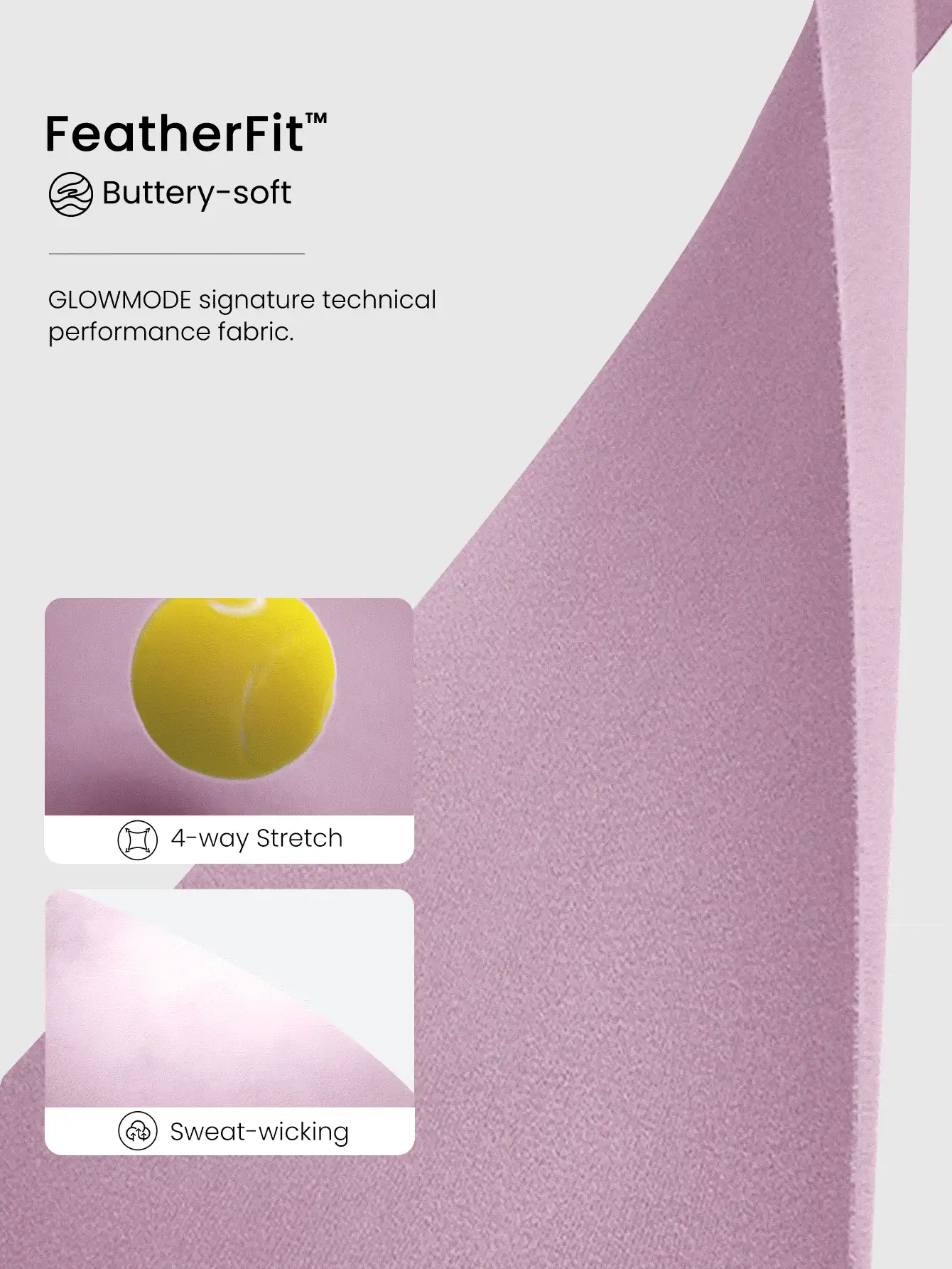 GLOWMODE FeatherFit™ Sporty Flow Crossover Back Cropped Tank With Contrast Piping & Removable Cups Low Impact Plus Size Yoga Pilates Studio Daily Active - Dusty Pink - View 5
