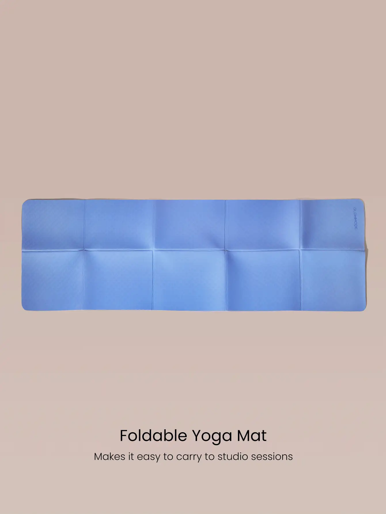 GLOWMODE Zen Fold 柔軟輕量雙面防滑可折疊瑜伽墊,適合工作室、健身房與日常運動穿著 - 藍色 - 查看 2