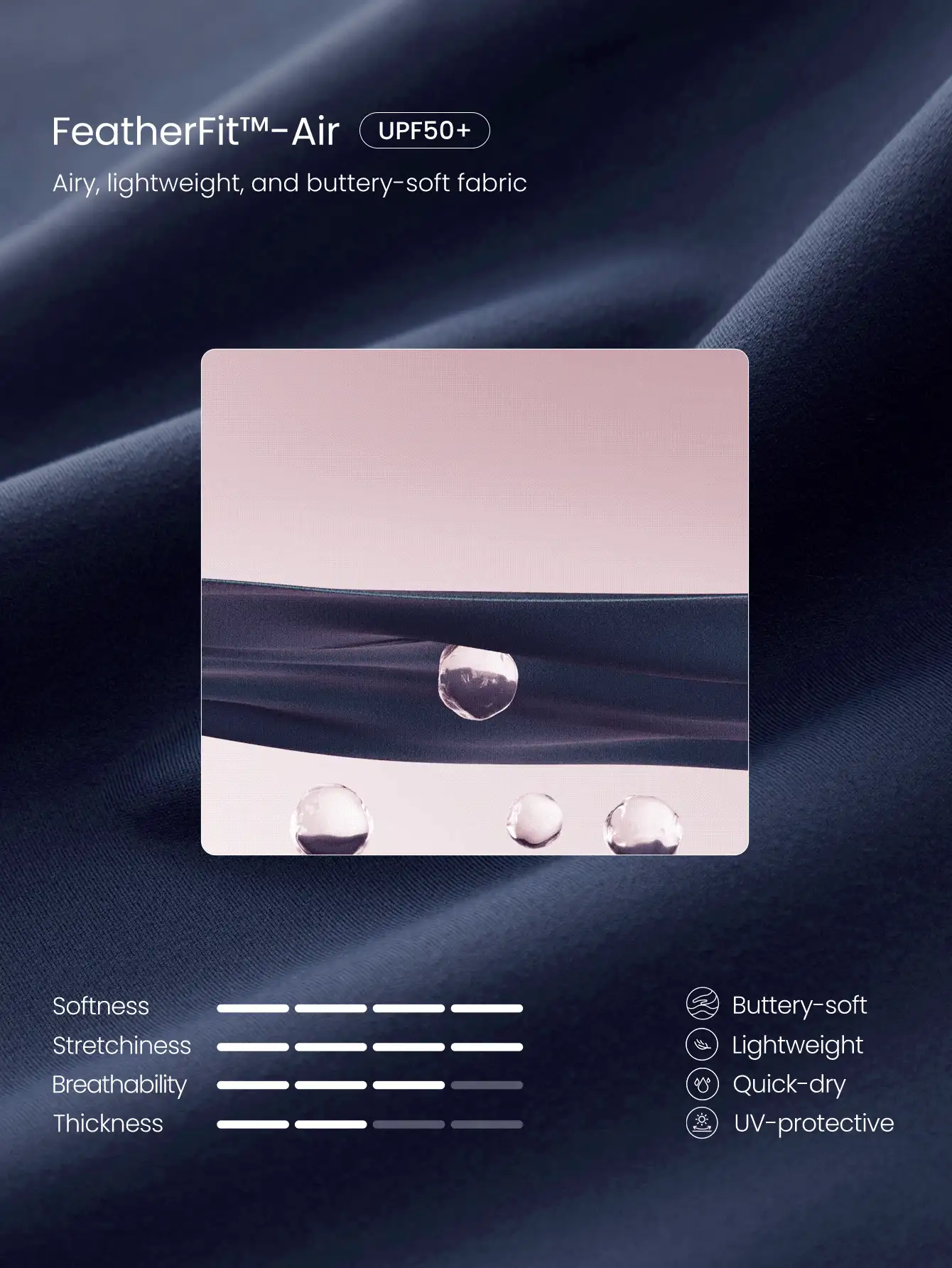GLOWMODE 29" FeatherFit™-Air Body Flow 高腰收腹提臀抓皺運動小碼長褲,附後口袋,適合訓練、健身房、健身與日常運動穿著 - Dark Blue - 查看 7
