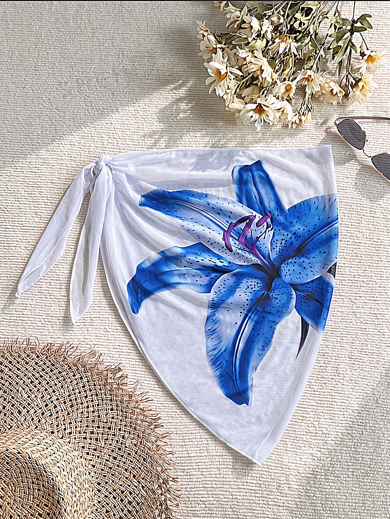 Swim Vcay 1pc Floral Print Sun Protection Women's Cover-Up - Multicolor - View 3