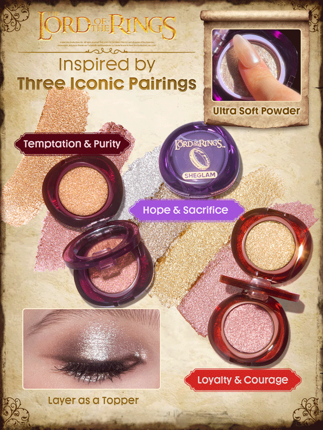 THE LORD OF THE RINGS | SHEGLAM Full Collection Set Brand Beauty Cosmetic Makeup For Women And Girls - Multicolor - View 3
