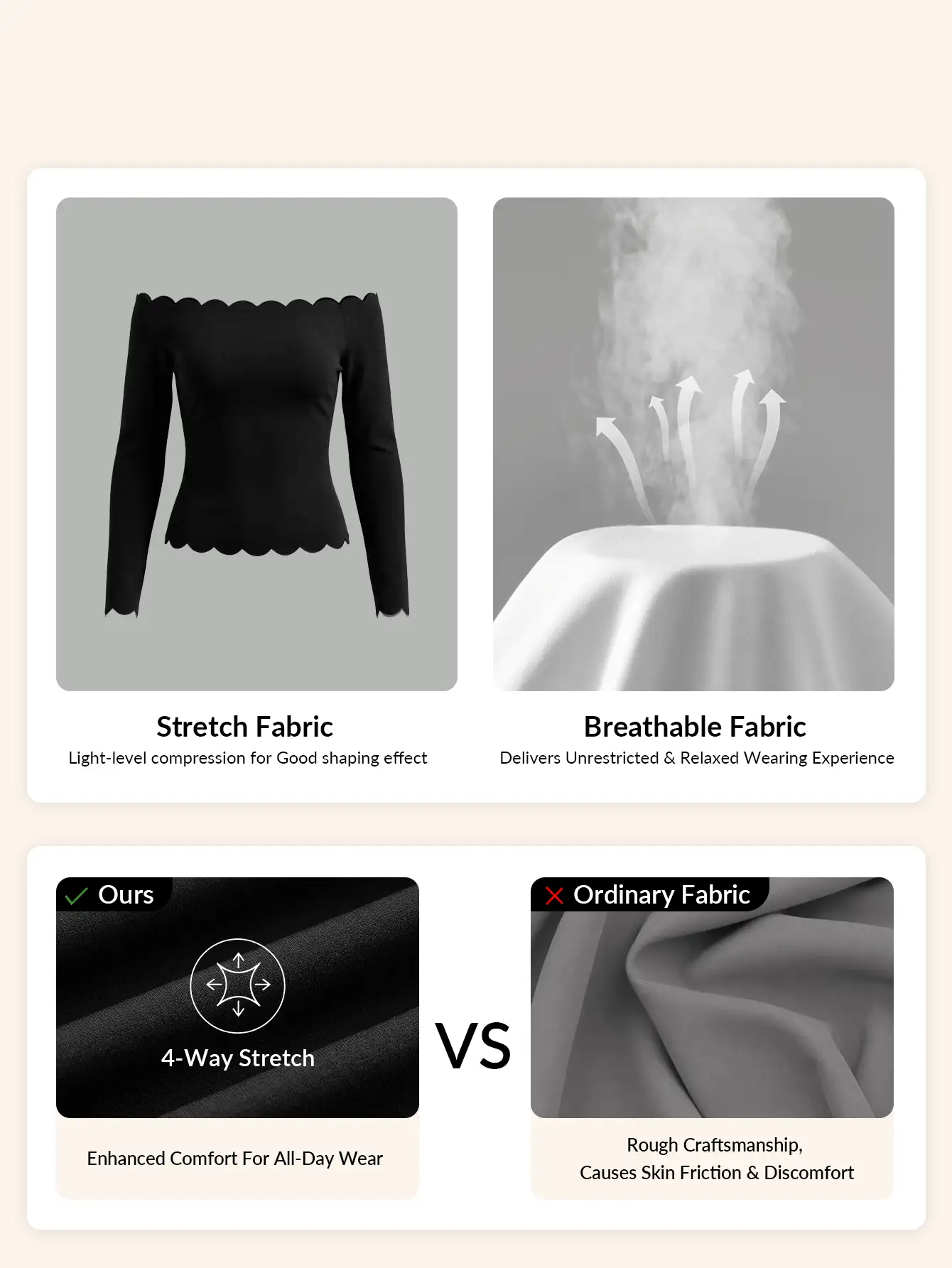 SHEIN BASICS 女款優雅性感純色露肩修身長袖T恤 黑色 秋冬網球風 外出夜生活穿搭 - 黑色 - 查看 2