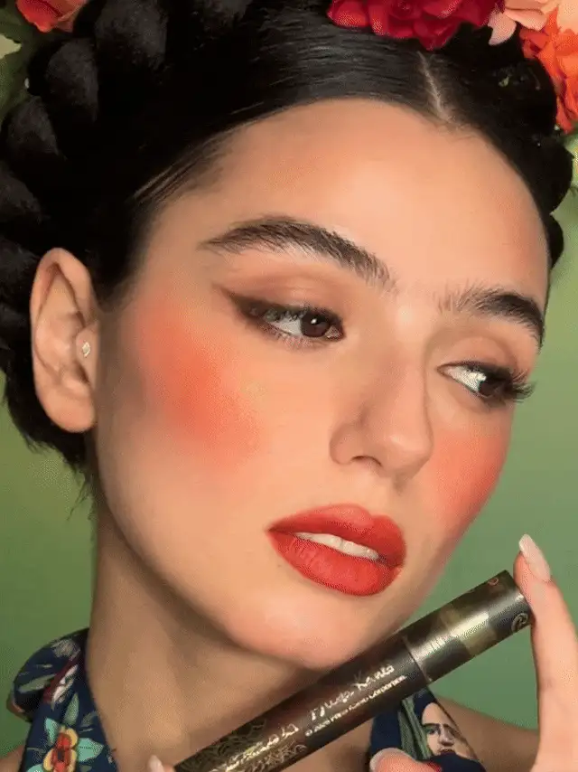 Frida Kahlo X SHEIN 1 buah Velvet Lip Glaze, warna Maple Tomato, lipstik bernuansa oranye, halus dan tahan lama. - Tomat gula maple - View 3