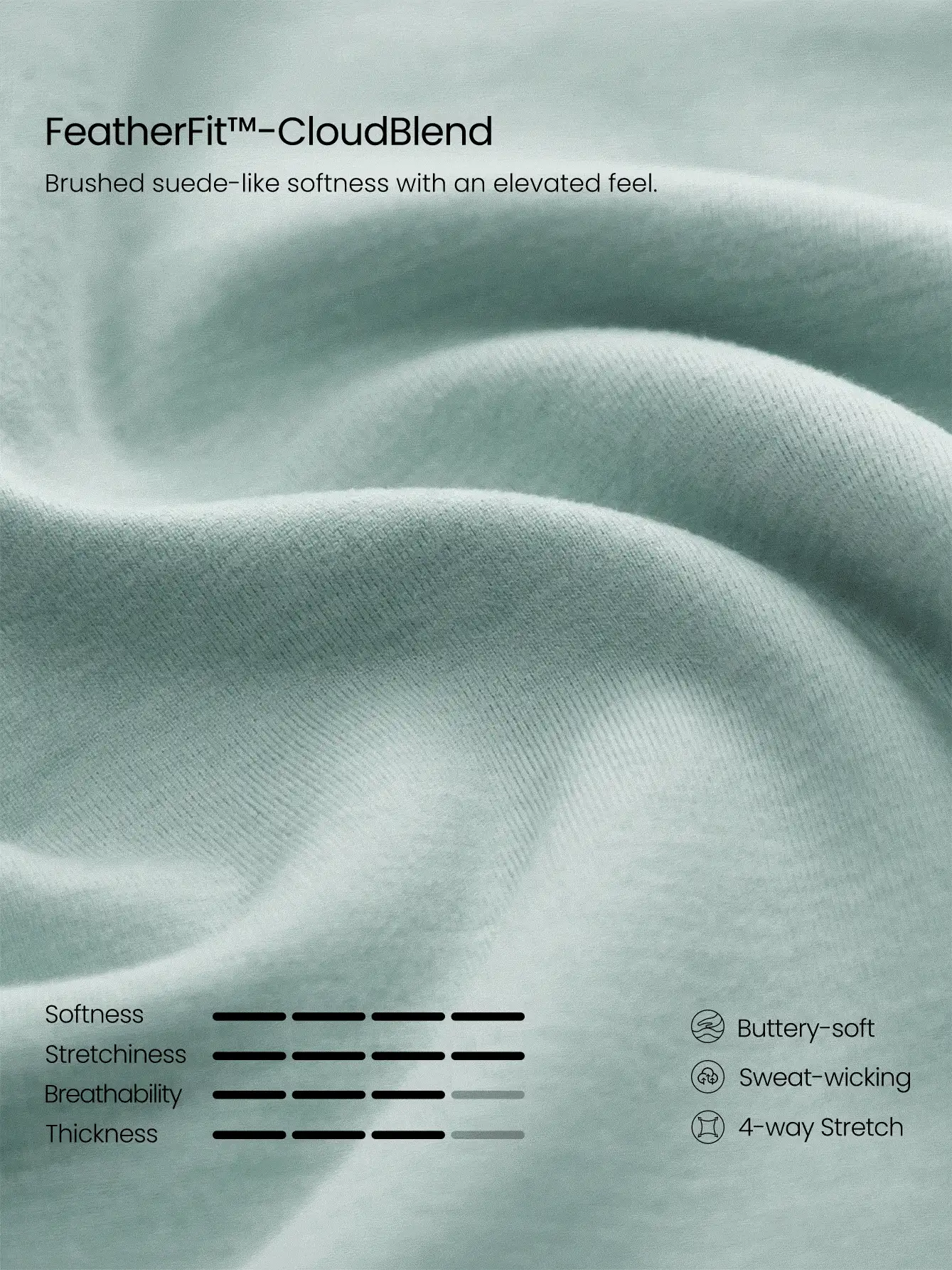 GLOWMODE 24" FeatherFit™-CloudBlend Move Free 高腰緊身褲,無前縫線、側口袋,適合低強度戶外瑜伽、工作室與日常穿著 - 0.霧綠 - 查看 6