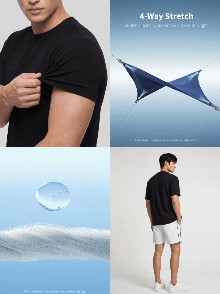TekDrob Anti-Odor Modal Boxy T-Shirt With Relaxed Fit - Black - View 2