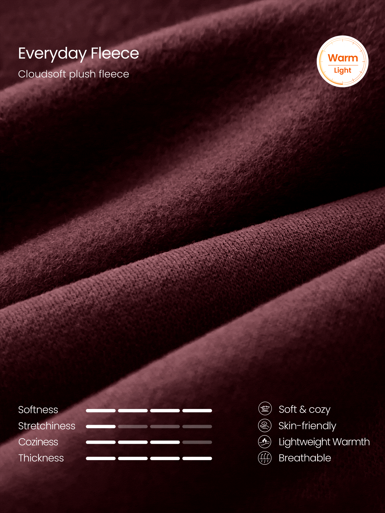GLOWMODE Everyday Fleece Stay Toasty Soft Warm Lightweight Side Piping Pockets Elastic Waist Drawstring Sweatpants Autumn Winter Daily Casual - Purple - View 6