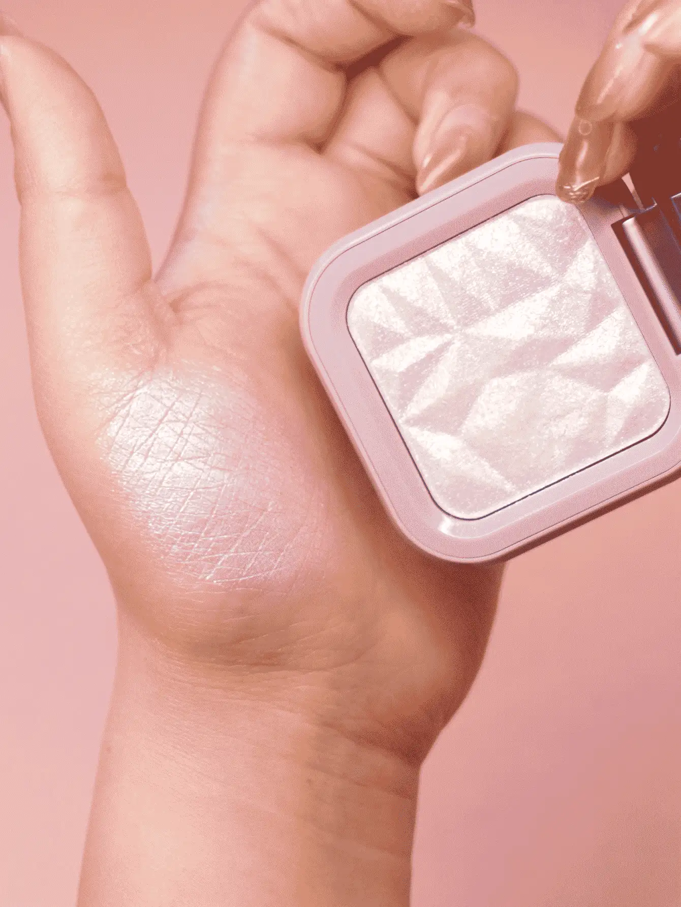 Misslyn Highly Shimmery Highlighter, Brightens Complexion, Creates Radiant Makeup Look, Silver Glitter Highlighter, Face Illuminating Highlighter, Shiny, High Color Payoff Smooth Formula, Natural Glow, Nose & Eye Contour Palette, Y2K Makeup Party Beach Travel Holiday Camping Outdoor Gift, For Girls, New Year - 2 Nude Pink - View 3