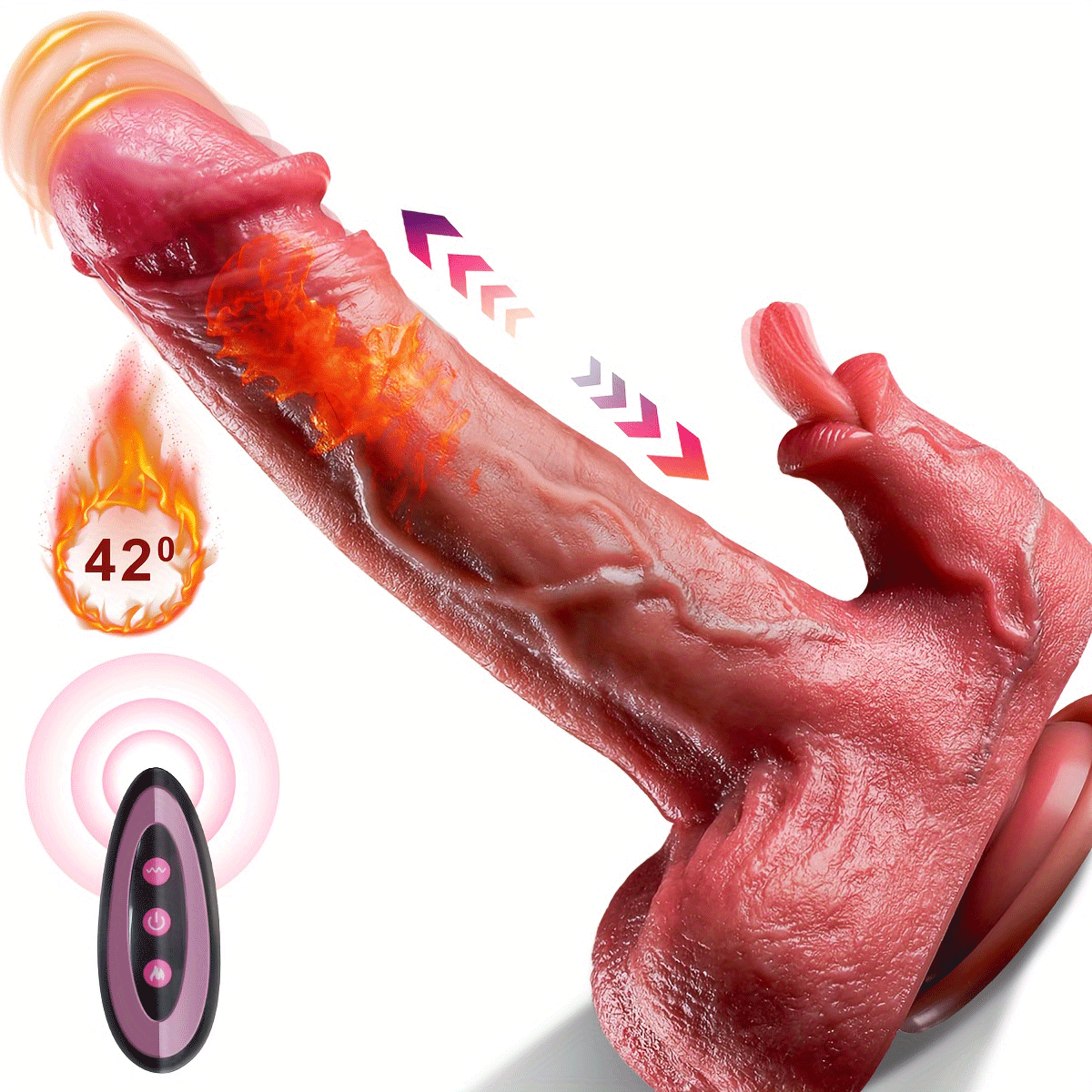 1 riesiger Simulationsdildo – 9 Einführ-Dehnmuster und 5 vibrierende Schwingungen, 8,66 Zoll, passt in mehrere Größen, Ultra-Saugkraft, beheizt, kabellose Fernbedienung, freihändig, Verwendung in mehreren Szenen, Sexspielzeug für erwachsene Frauen