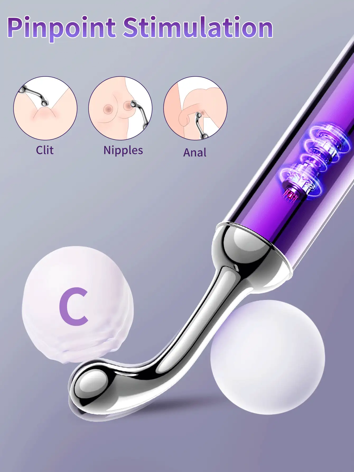 Vibrador para el punto G - Vibrador con 5 * 5 vibraciones para el clítoris - Masajeador personal vibrador adulto para el placer orgásmico femenino