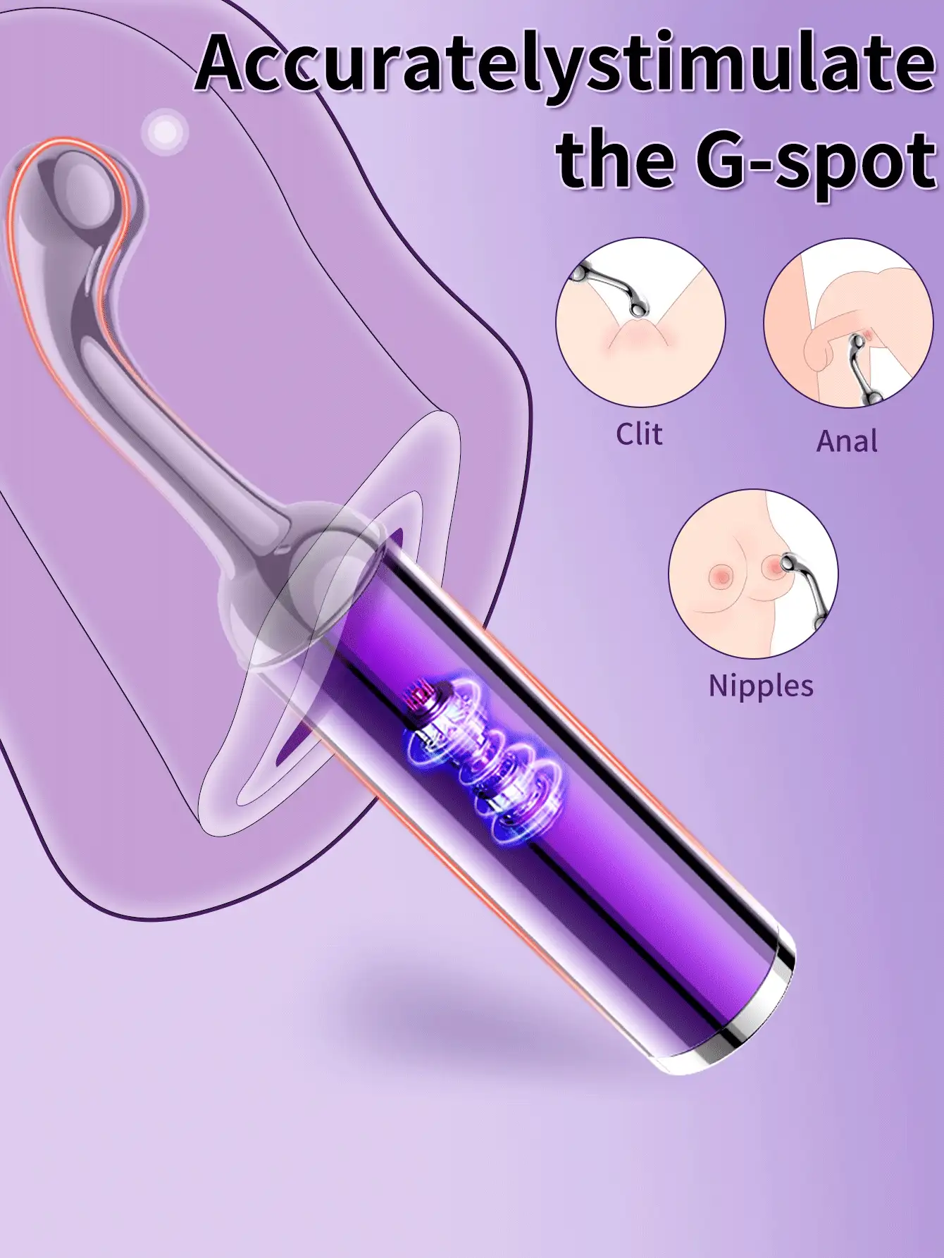Vibrador para el punto G - Vibrador con 5 * 5 vibraciones para el clítoris - Masajeador personal vibrador adulto para el placer orgásmico femenino