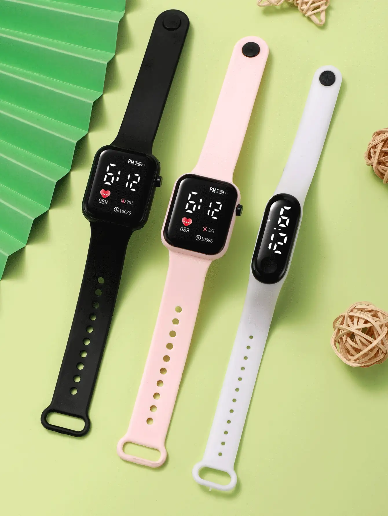 3pcs Water Resistant Electronic Watch Set