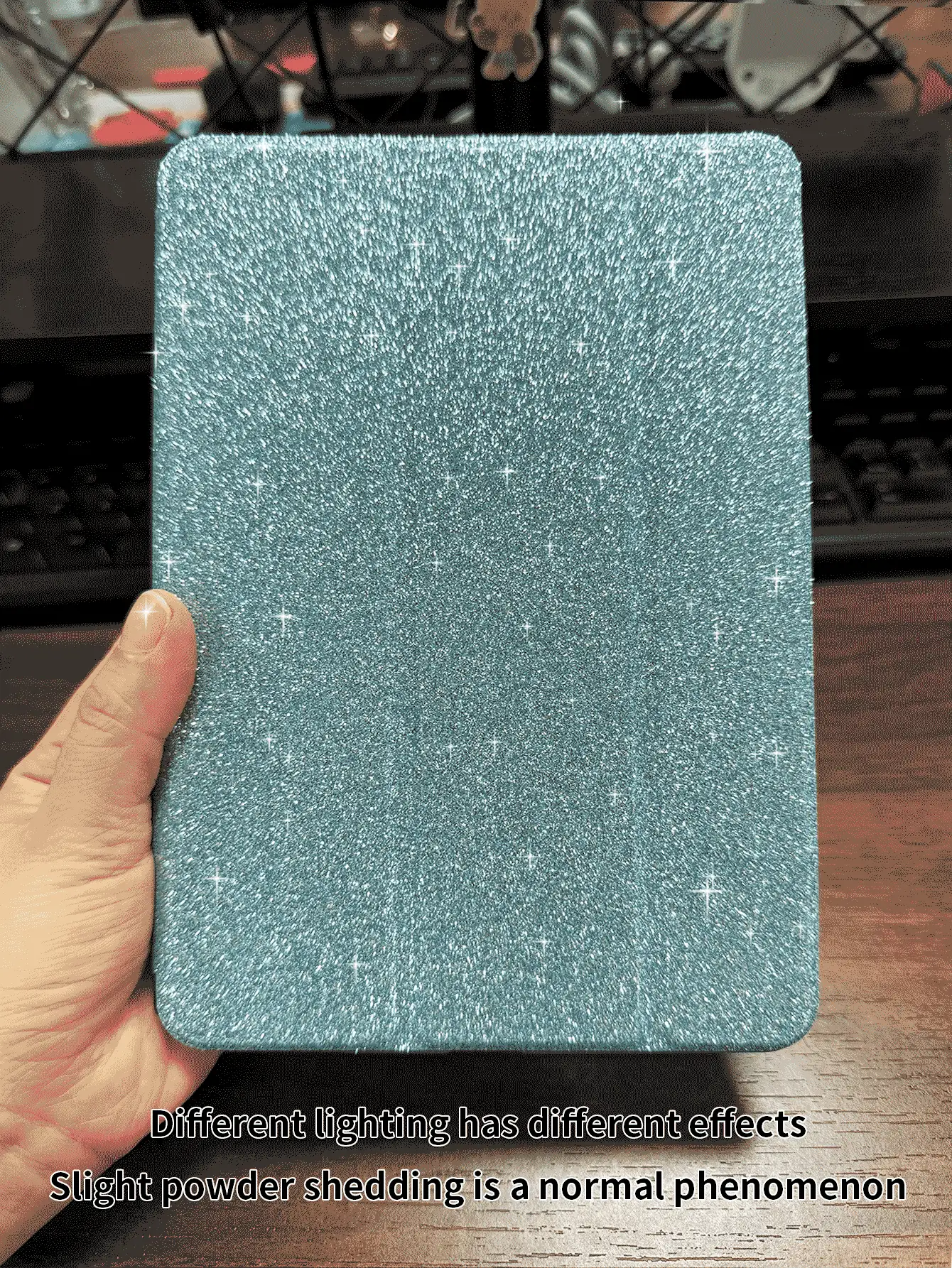 1 ks dúhové matné trblietavé ploché trojnásobne skladacie puzdro na tablet, trojnásobne skladací stojan, priehľadný pevný zadný kryt z PC, ultratenké, pohodlné, módne lesklé luxusné pre ženy, trojnásobne skladacie ochranné puzdro kompatibilné s iPadmini1/2/3/Mini4/Mini5/Mini6/Mini7/iPad2/3/4/Air 11-palcový (M3) 2025/ (A16) 11-palcový 11. generácie 2025, môže mať mierne trblietavé olupovanie, plastový pevný kryt, ultratenké prenosné bez ochrany proti pádu, niektoré modely nemajú plný kryt ani slot na pero. - modrá - Prezrieť si 4