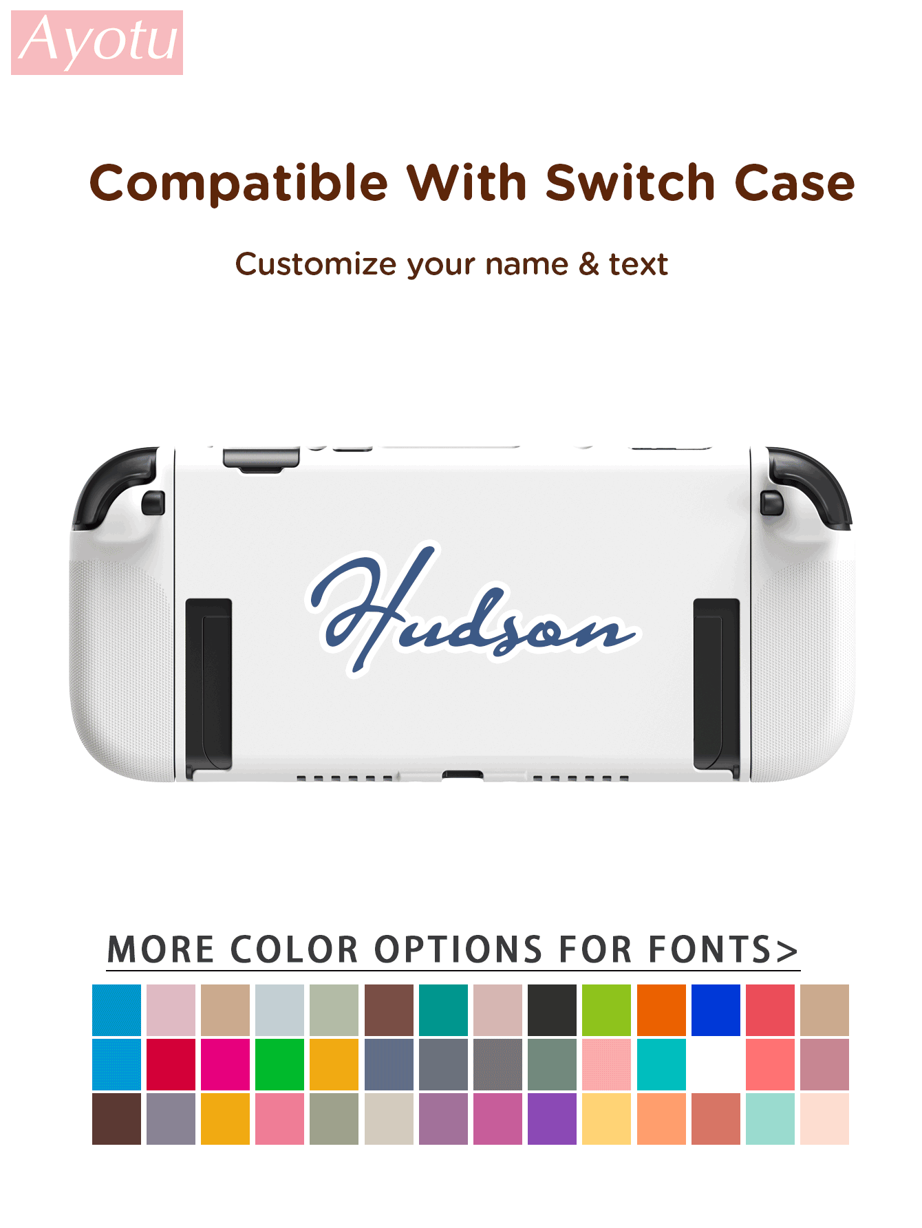 Ayotu Name Customized 2025 New Switch2 Protective Case, Text Customized Protective Case Compatible With Switch NS2 Game Console, Personalized And Fashionable Customized Game Console Accessories, Handheld Control Protective Case, Creative DIY Personalized Customized Game Console Shell, Suitable For Friends, Family, Game Lovers Unique Festival, Birthday Gifts - Multicolor - View 2