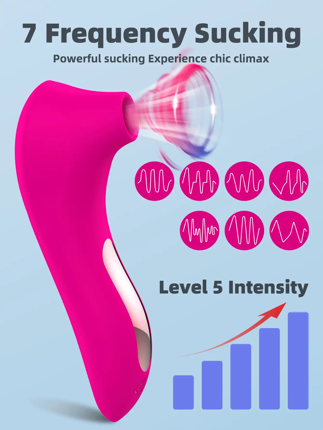 Vibrador de succión clitoriana, estimulación del punto clitoriano, juguete sexual de succión sexy, pequeño aspirador clitoriano, vibrador de succión oral para mujeres adultas, sexual erótico, con 7 frecuencias