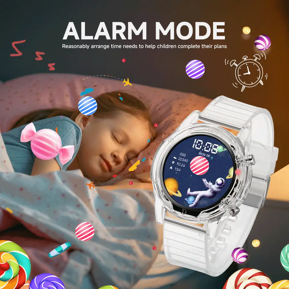 SIMSONLAB Nouvelle montre connectée ronde HD de 1,28 pouces à écran tactile plein pour enfants et adolescents, composition 2025, avec fonctions de numérotation/réception d'appels téléphoniques, podomètre, comptage des calories, modes multisports, rappel de messages et d'appels entrants. Montre connectée multifonction compatible Android/iOS
