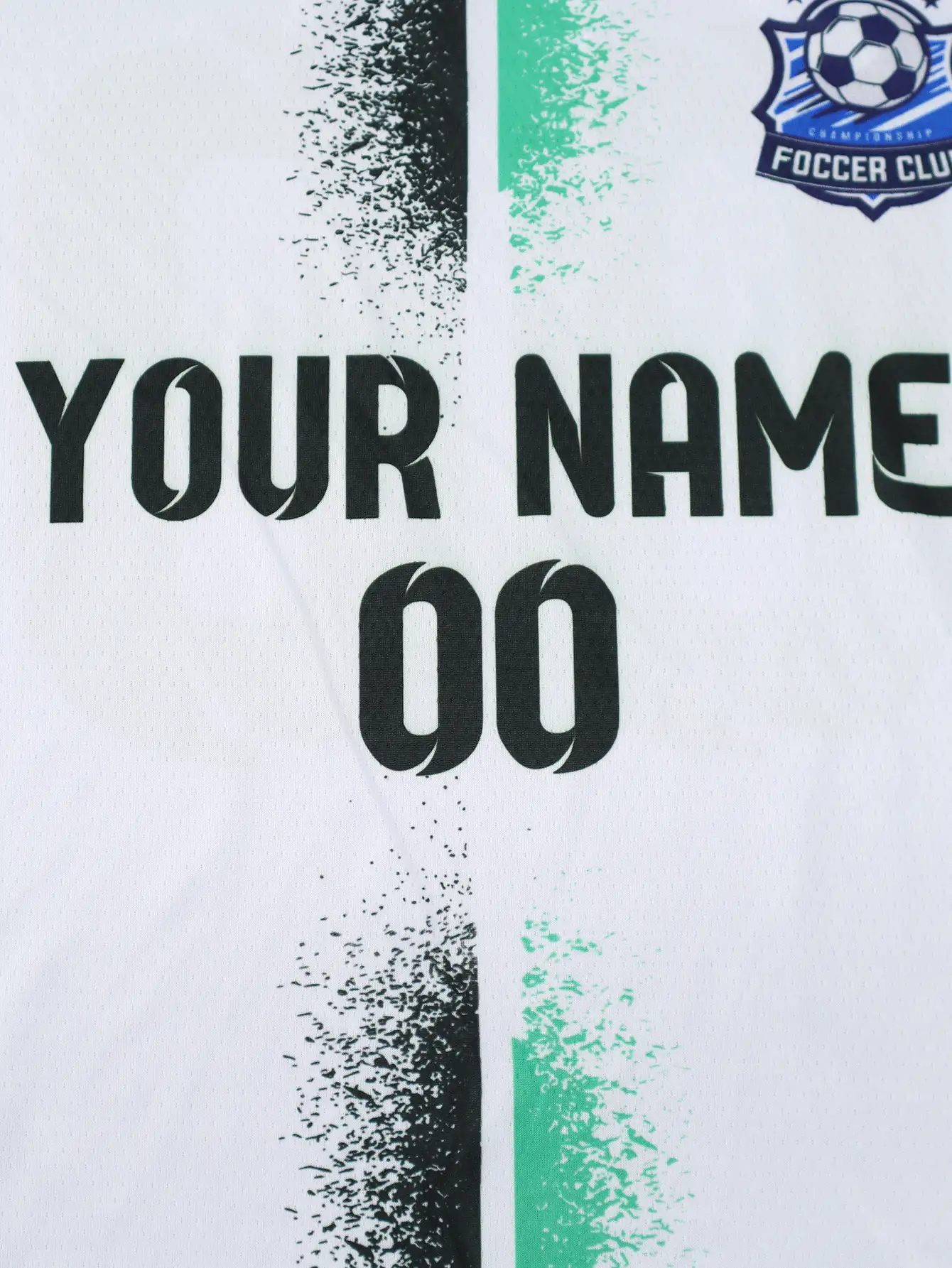 Erstelle dein eigenes Trikot, Herren Sport Team Club Training V-Ausschnitt Fußballshirt mit Name, Nummer & Logo vorne und hinten Muster, bequem für Alltag, Lässig, Party, Treffen