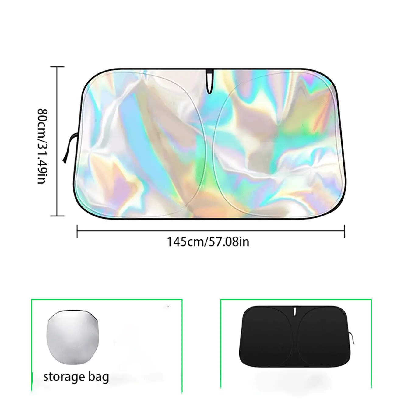 Car Windshield Sunshade, Summer Heat Insulation Sunshade Front Window Can Be Folded Sunshade-UV Protection And In-Car Cooling, Suitable For Most Vehicles