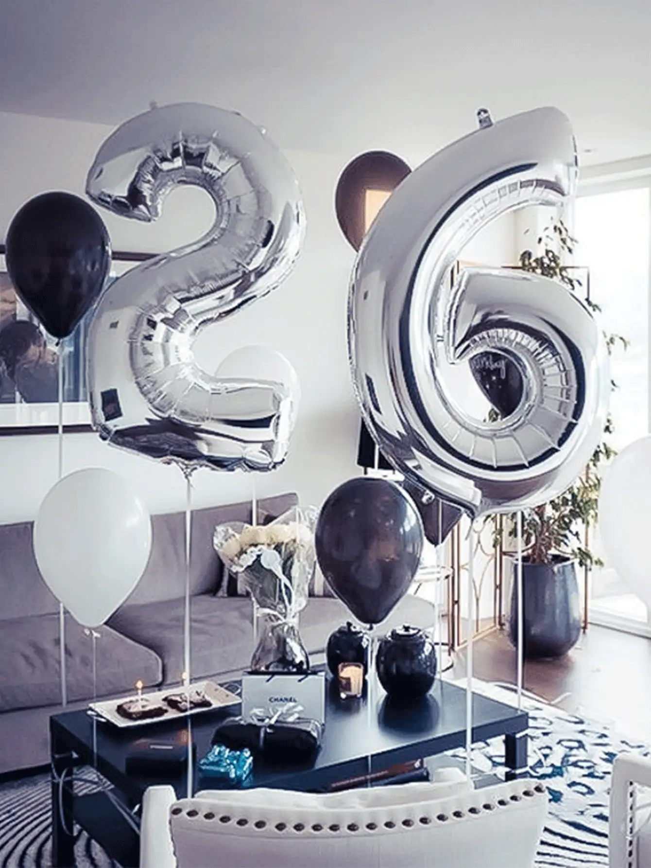 2 piezas Globos de números extra grandes de 40 pulgadas de numeral plateado del 10 al 30, 2 piezas Globos de números extra grandes de 40 pulgadas de numeral en oro rosa del 10 al 30, adecuados para decoración de fondo de fiesta de cumpleaños, boda, baby shower, ocasión