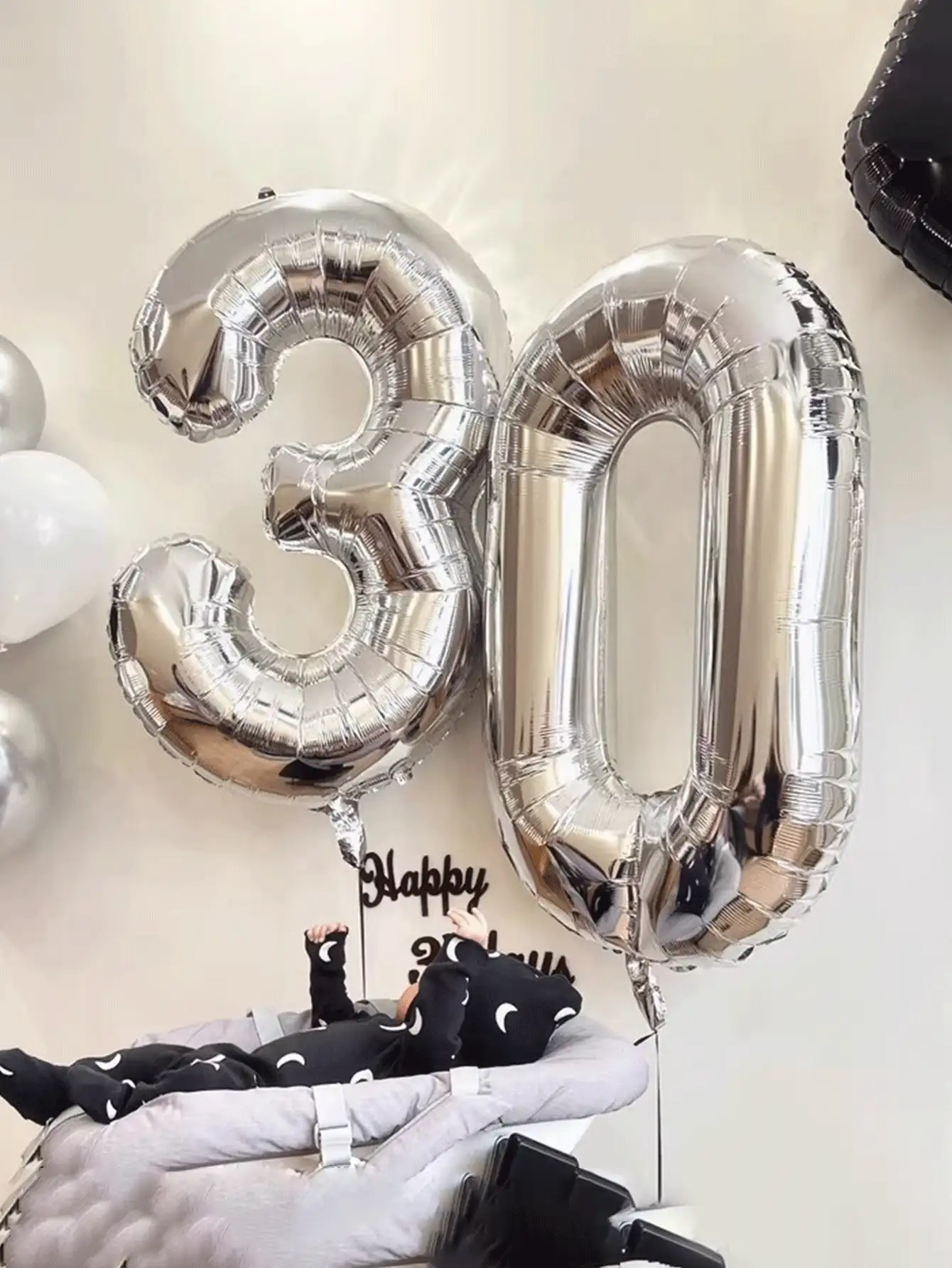 2 piezas Globos de números extra grandes de 40 pulgadas de numeral plateado del 10 al 30, 2 piezas Globos de números extra grandes de 40 pulgadas de numeral en oro rosa del 10 al 30, adecuados para decoración de fondo de fiesta de cumpleaños, boda, baby shower, ocasión