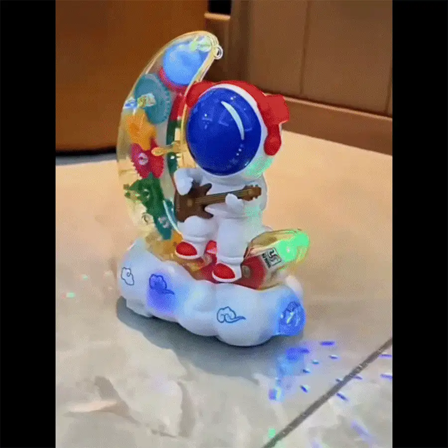 1 件电动玩具带灯光和音乐发光电动透明齿轮玩具婴儿早教幼儿爬行玩具通用行走可爱玩具男孩女孩