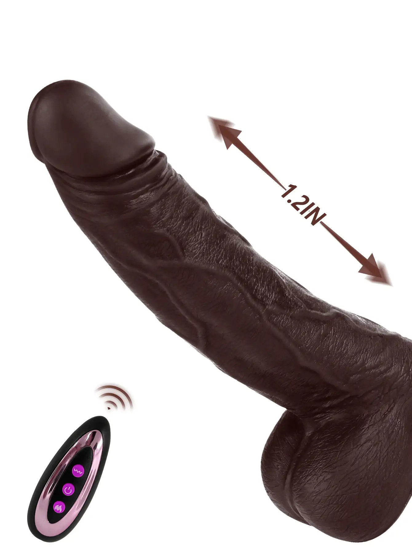 1pc 9 Inch Liquid Silicone Insertion Sex Toy Vibrator Huge Realistic Liquid Silicone Dildo, 10 Shocks 10 Thrust & Heat & Rotate Wireless Remote Control USB Magnetic Charging, Ultra Realistic Sex Machine For Women & Same-Sex Use