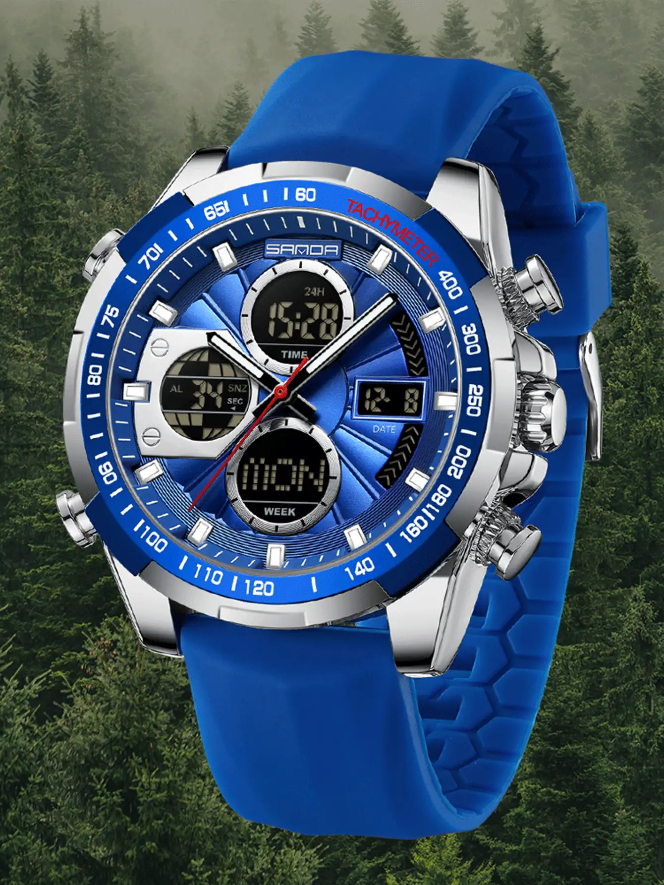 SANDA. SANDA Fashion Military LED Digital Watch For Men Business Multifunctional Timing Alarm Waterproof Wristwatch Men Shockproof Sport Quartz Analog Wrist Watch Outdoor Sport Clock