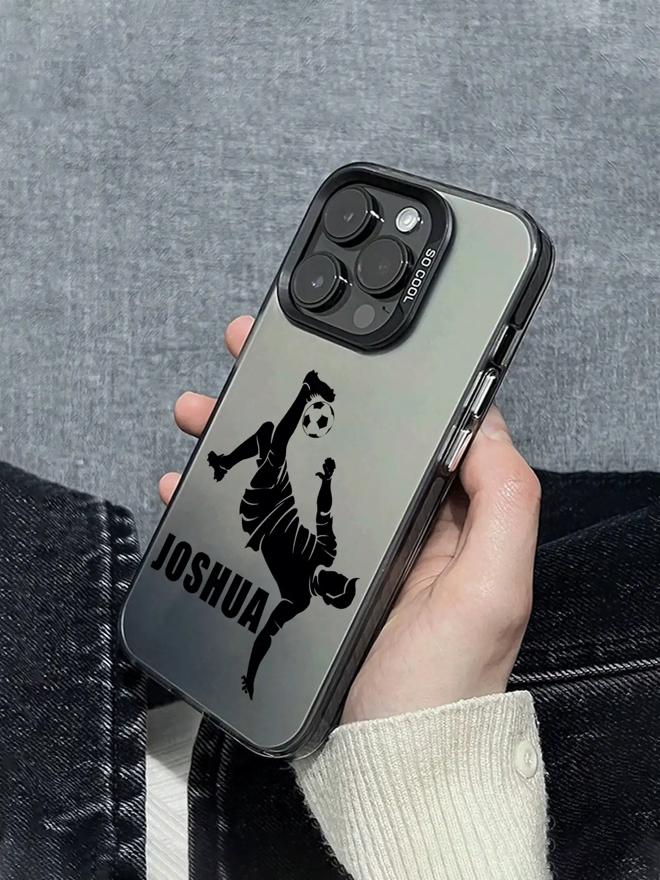 1 ốp lưng điện thoại tùy chỉnh với tên cá nhân, hình ảnh bóng đá, tương thích với Samsung S24 Ultra/S25 Ultra và 17 Pro Max/16 Pro/15/14 Plus/13 Pro/12 Pro Max/11/7P/XS/XR, chất liệu PC cứng, chống trầy xước, chống bám vân tay, thích hợp làm quà tặng cá nhân, cho người yêu, gia đình, bạn bè, người thân, anh chị em, quà sinh nhật, quà kỷ niệm, 2025phonecase - Nhiều màu - Xem 2