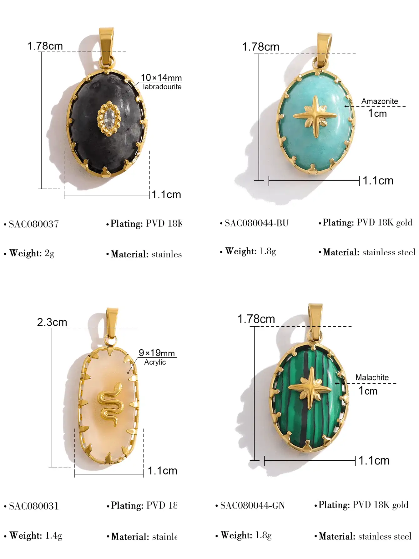 Accessori essenziali per gioielli fai-da-te in stile bohémien, con pietre naturali colorate e pendenti in acciaio inossidabile realizzati a mano, ideali per collane, bracciali, orecchini e regali, perfetti per le vacanze