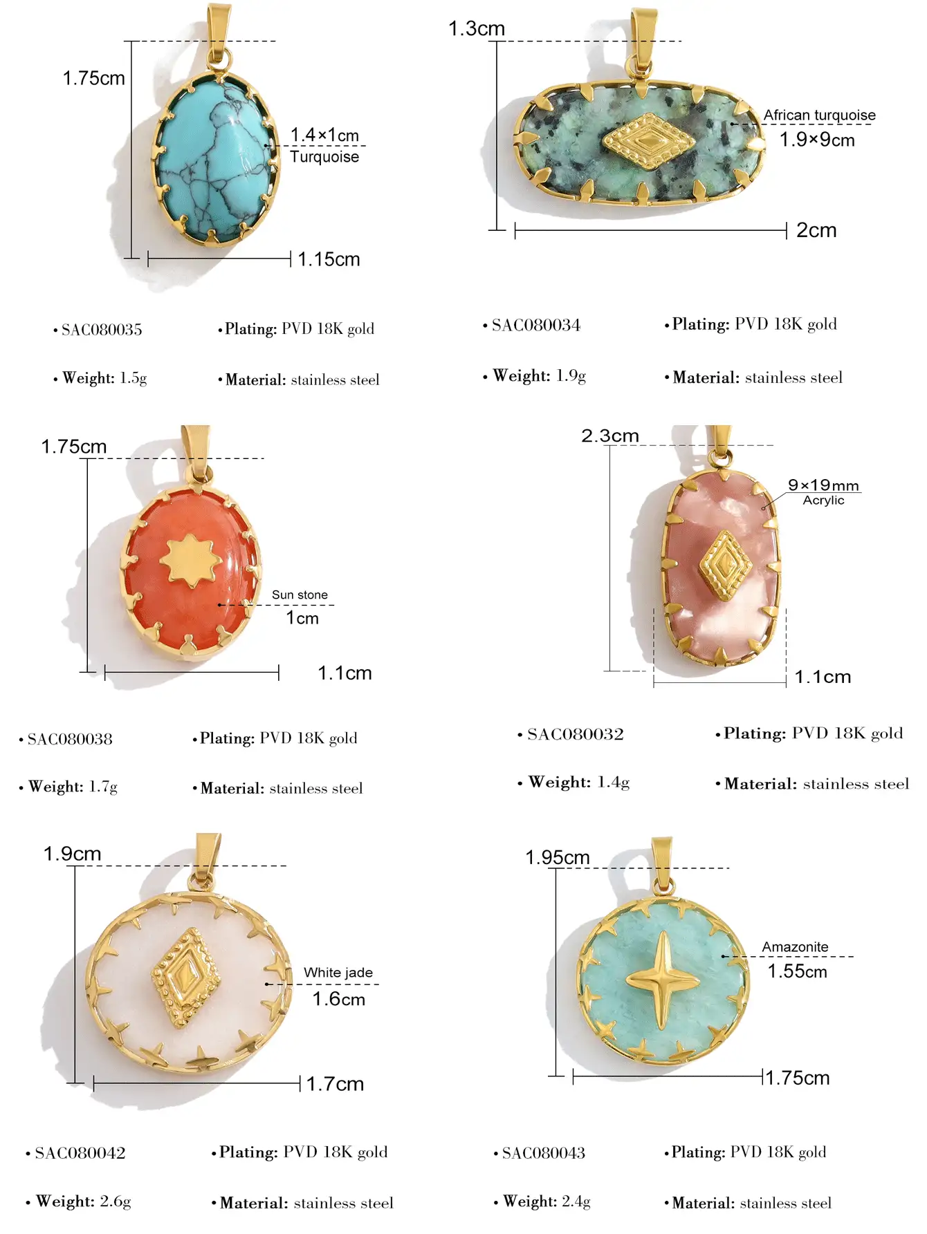 Accessori essenziali per gioielli fai-da-te in stile bohémien, con pietre naturali colorate e pendenti in acciaio inossidabile realizzati a mano, ideali per collane, bracciali, orecchini e regali, perfetti per le vacanze