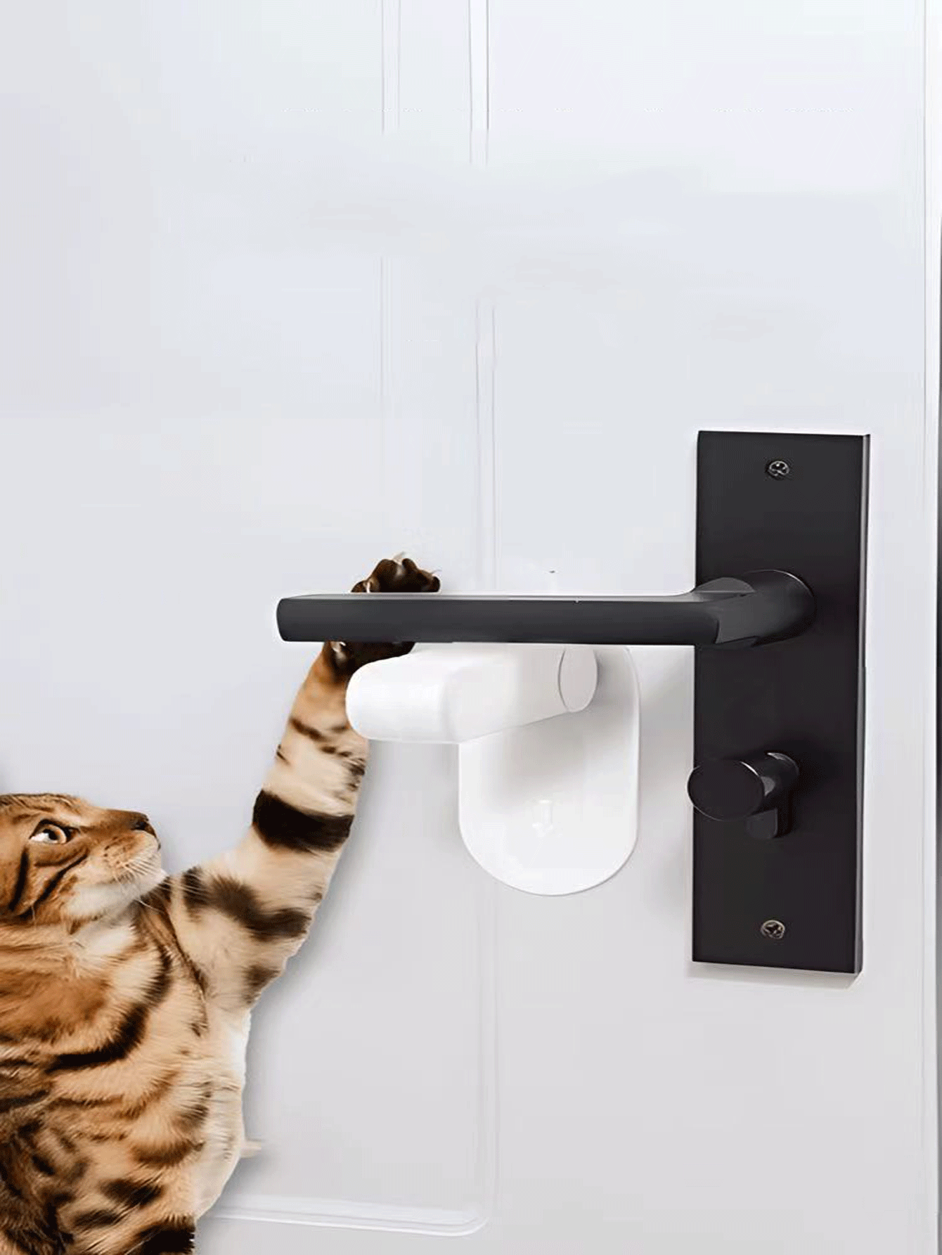 1/2/3/4-Piece Multi-Functional Door Lock: Protect Children And Pets, No Need To Drill Holes, Door Handle Lock Accessories, ABS Door Handle Anti-Squeeze Clip, Suitable For Home Decoration, Room Decoration, Bathroom, Office Decoration/Christmas - Multicolor - View 5