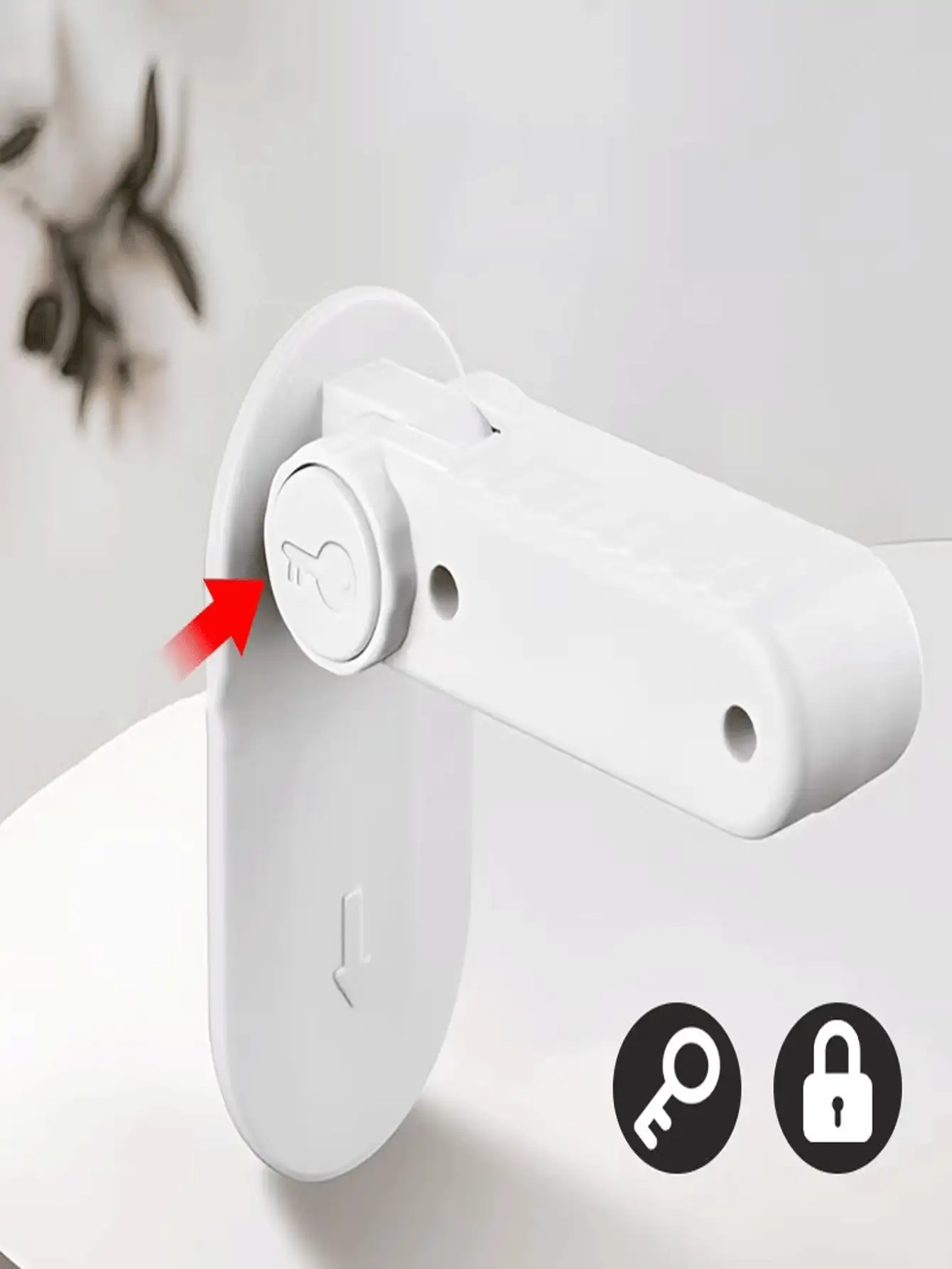 1/2/3/4pcs Multi-Function Door Lock: Protect Children And Pets, No Drilling Required, Door Knob Lock Accessories, ABS Door Knob Anti-Pinch, Suitable For Home, Room, Bathroom, Office Decor/Christmas - Multicolor - View 3