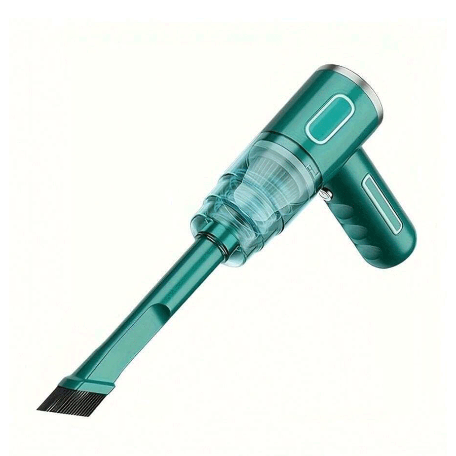 Easypie 1pc Rechargeable Wireless Car Vacuum Cleaner, Dual Filter Design, Strong Suction, Portable Handheld Mini Duster Blower, Suitable For Home And Car Cleaning - Black - View 2