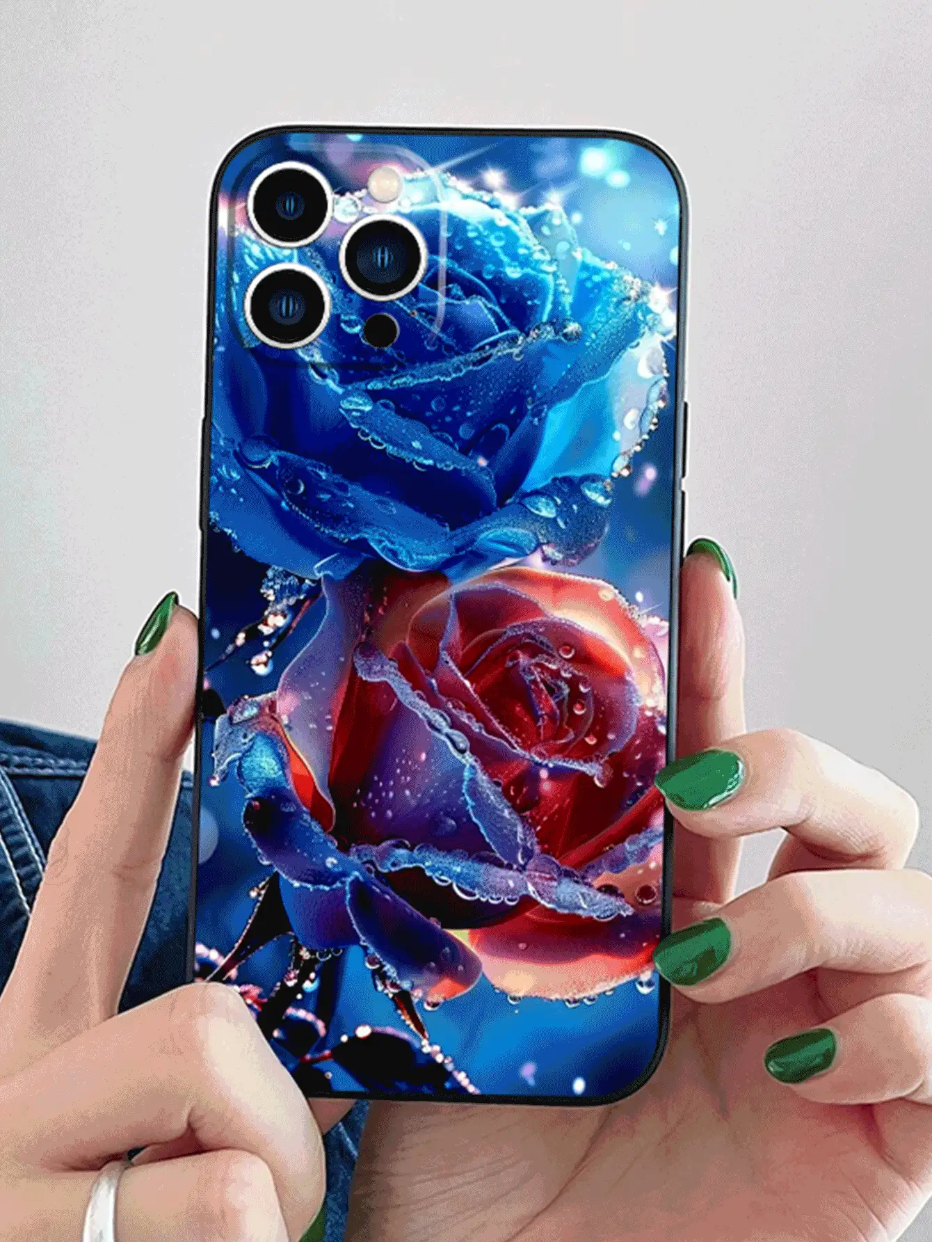 浪漫玫瑰幻想：惊艳蓝红玫瑰礼盒——点燃你的激情 - 黑色 - 查看 3