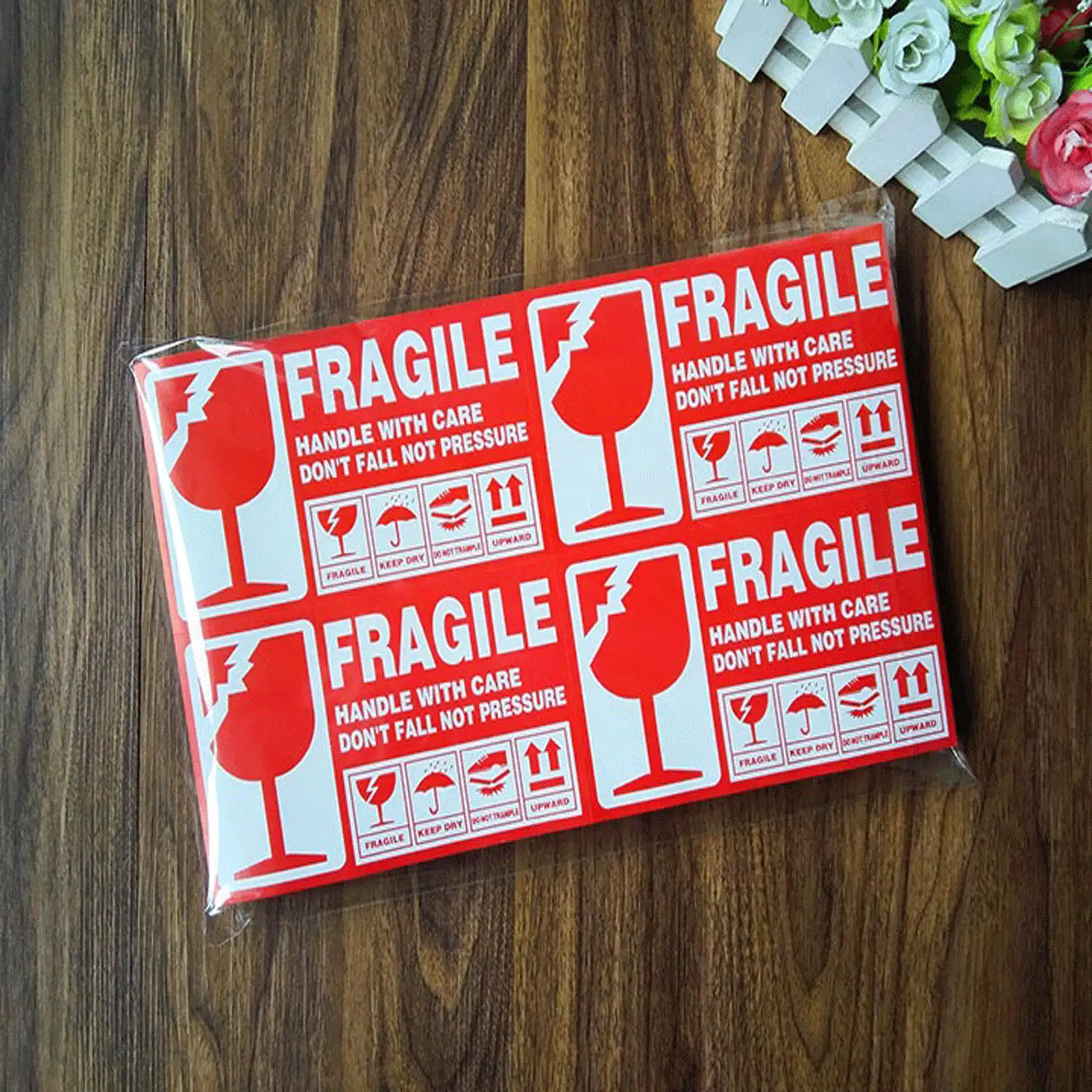 120 张 5*9 厘米易碎贴纸，简约多功能，学校用品，返校