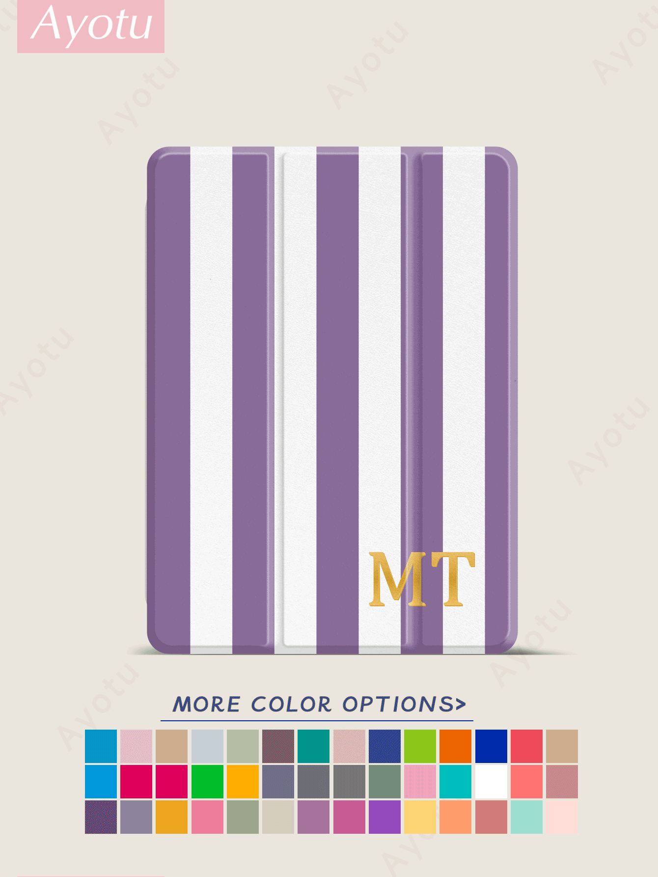 Customized Text 10th Generation Protective Case, Personalized Leather Cover Compatible With IPad 7/8/9th 10.2", Galaxy Tab S7/S8 11", Tab A7 Lite 8.7", DIY Tablet Protective Shell, Creative DIY Case, Family, Pets Customized Gift For Birthday, Anniversary, New Year, Back To School - Multicolor - View 2