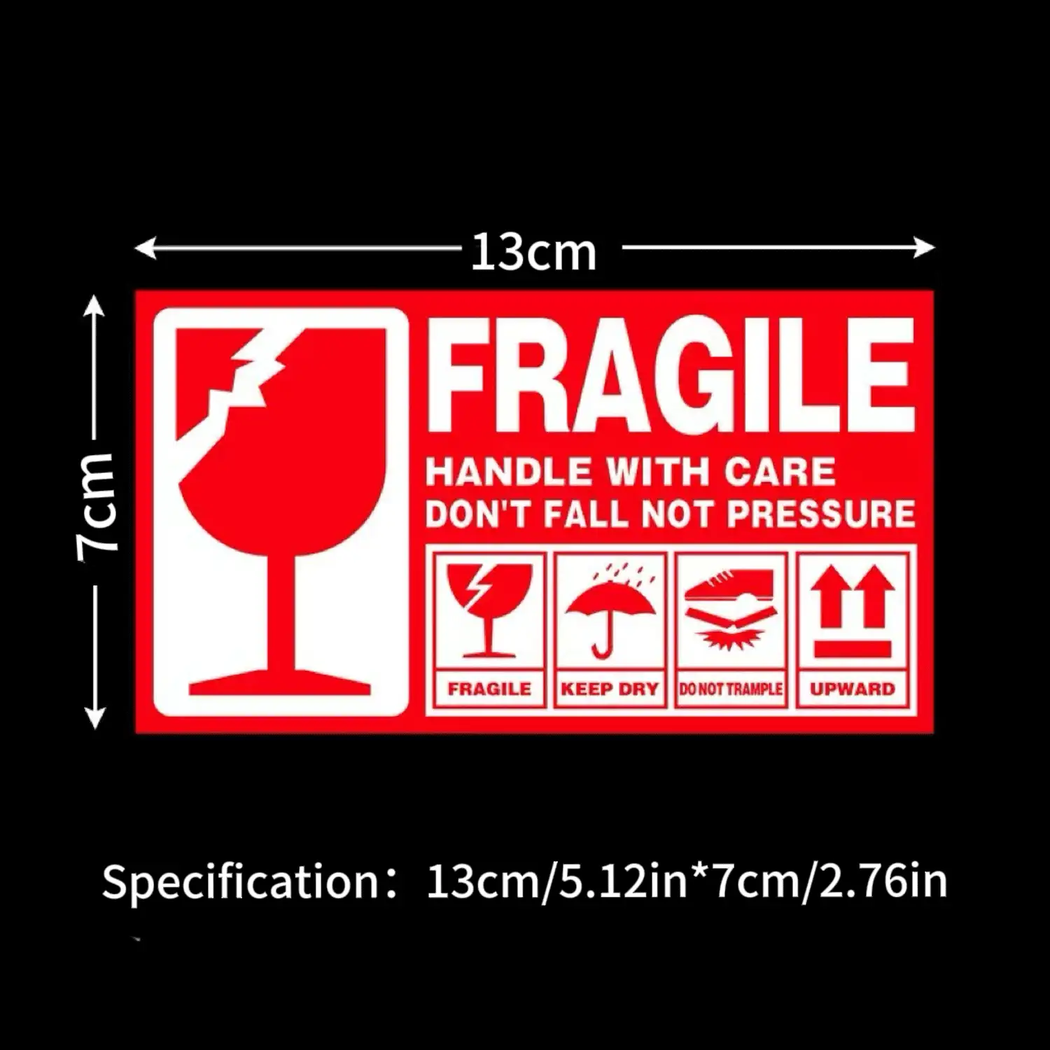 120 张 5*9 厘米易碎贴纸，简约多功能，学校用品，返校