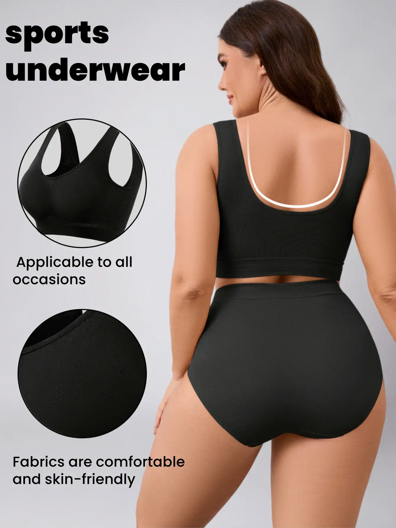 1 قطعة حمالة صدر لياقة بلا حواف لا سلكية قابلة للتعديل، حمالة صدر رياضية مريحة للنساء ذوات الحجم الكبير